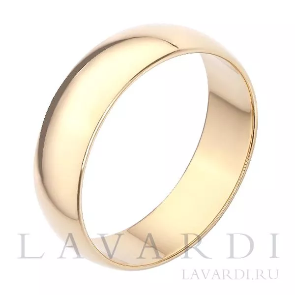 Классическое обручальное кольцо 6 мм 23.5 размер