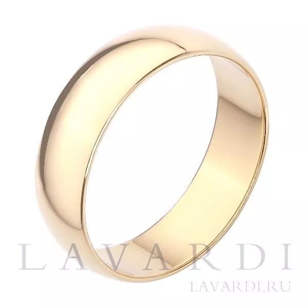 Классическое обручальное кольцо 6 мм 25 размер