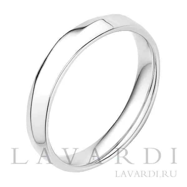 Обручальное кольцо из белого золота Бесконечность 18 размер