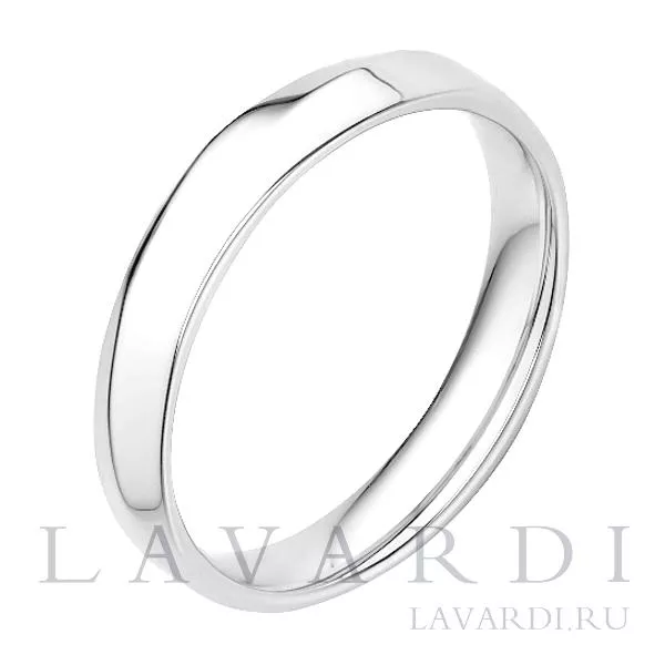 Обручальное кольцо из белого золота Бесконечность 19.5 размер