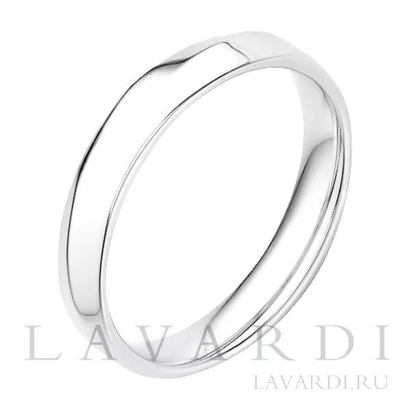 Обручальное кольцо из белого золота Бесконечность 22.5 размер