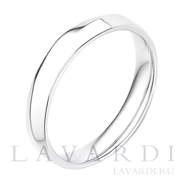 Обручальное кольцо из белого золота Бесконечность 24.5 размер