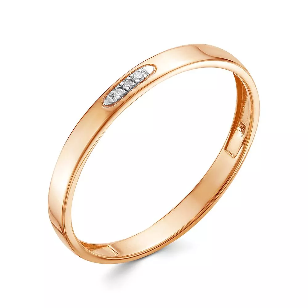 Кольцо из красного золота с бриллиантом V70321510100