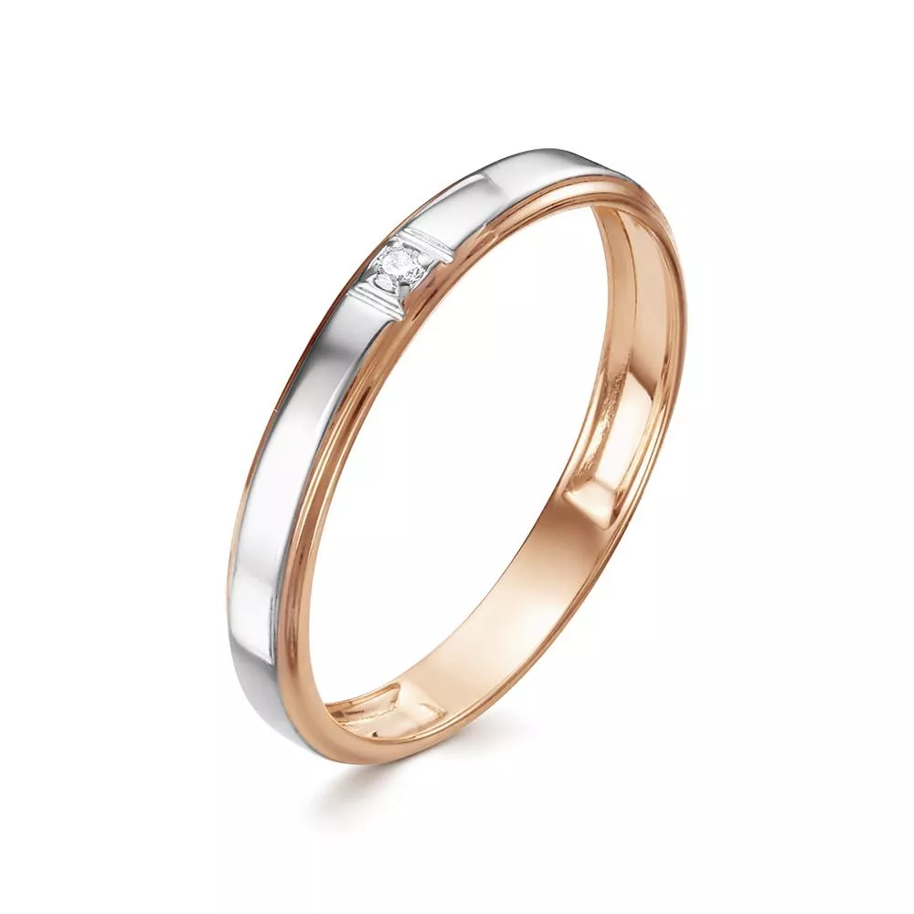 Кольцо из красного золота с бриллиантом V70381510000