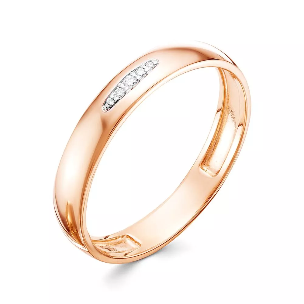 Кольцо из красного золота с бриллиантом V70391510000