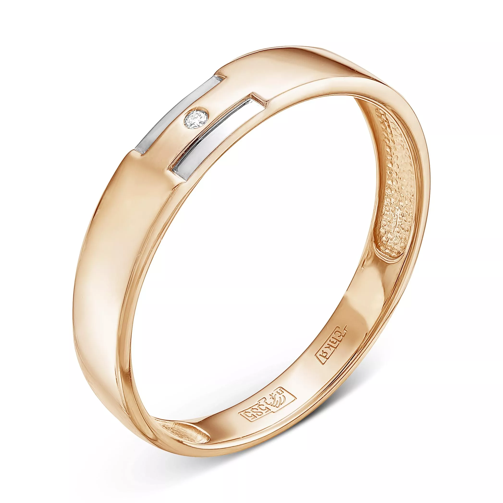 Кольцо из красного золота с бриллиантом V70161510000