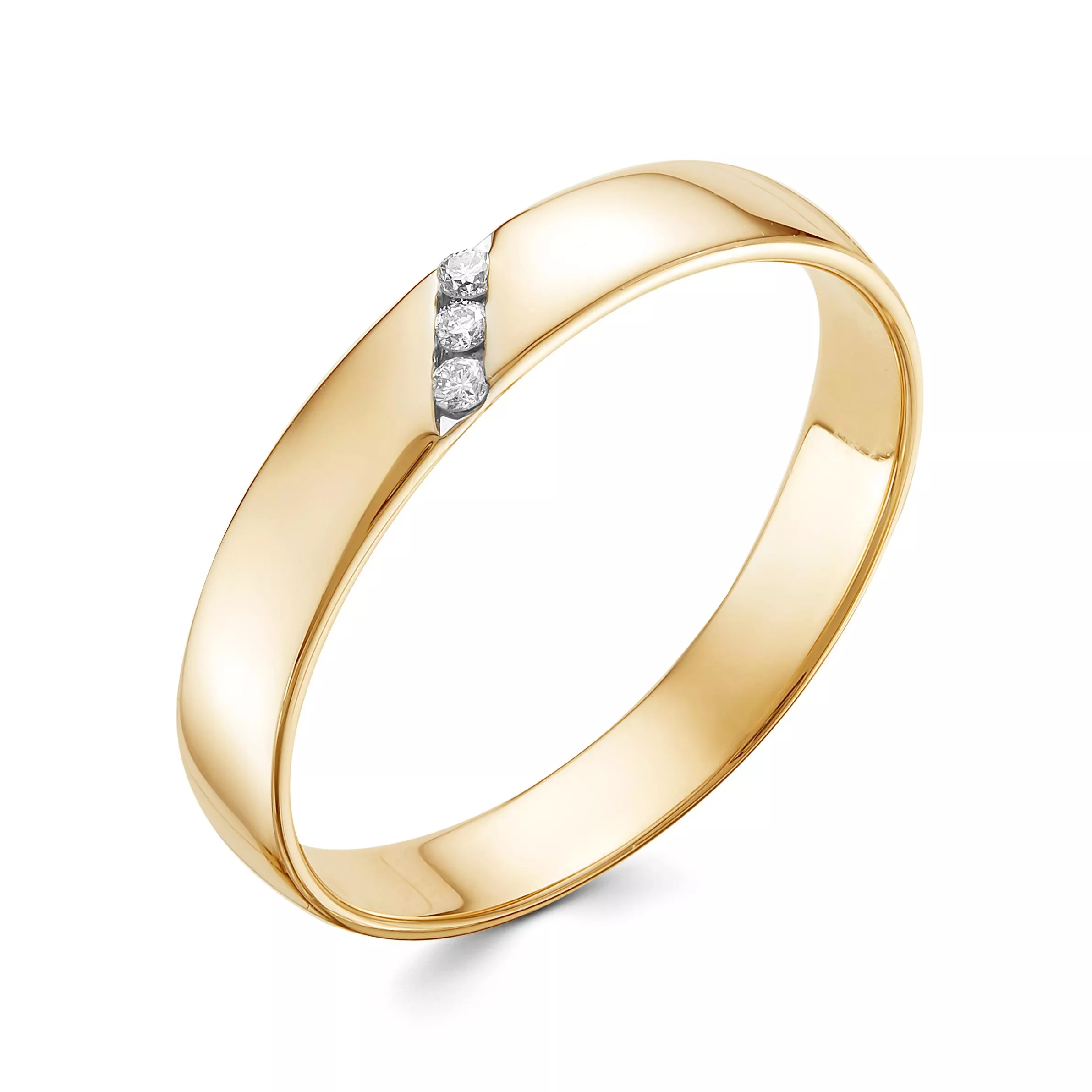 Кольцо из лимонного золота с бриллиантом V70363510000