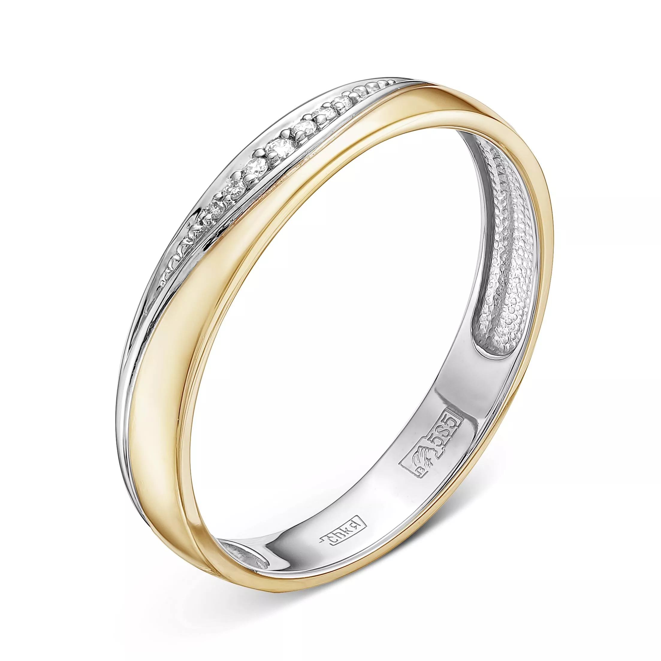 Кольцо из белого золота с бриллиантом V70062530000