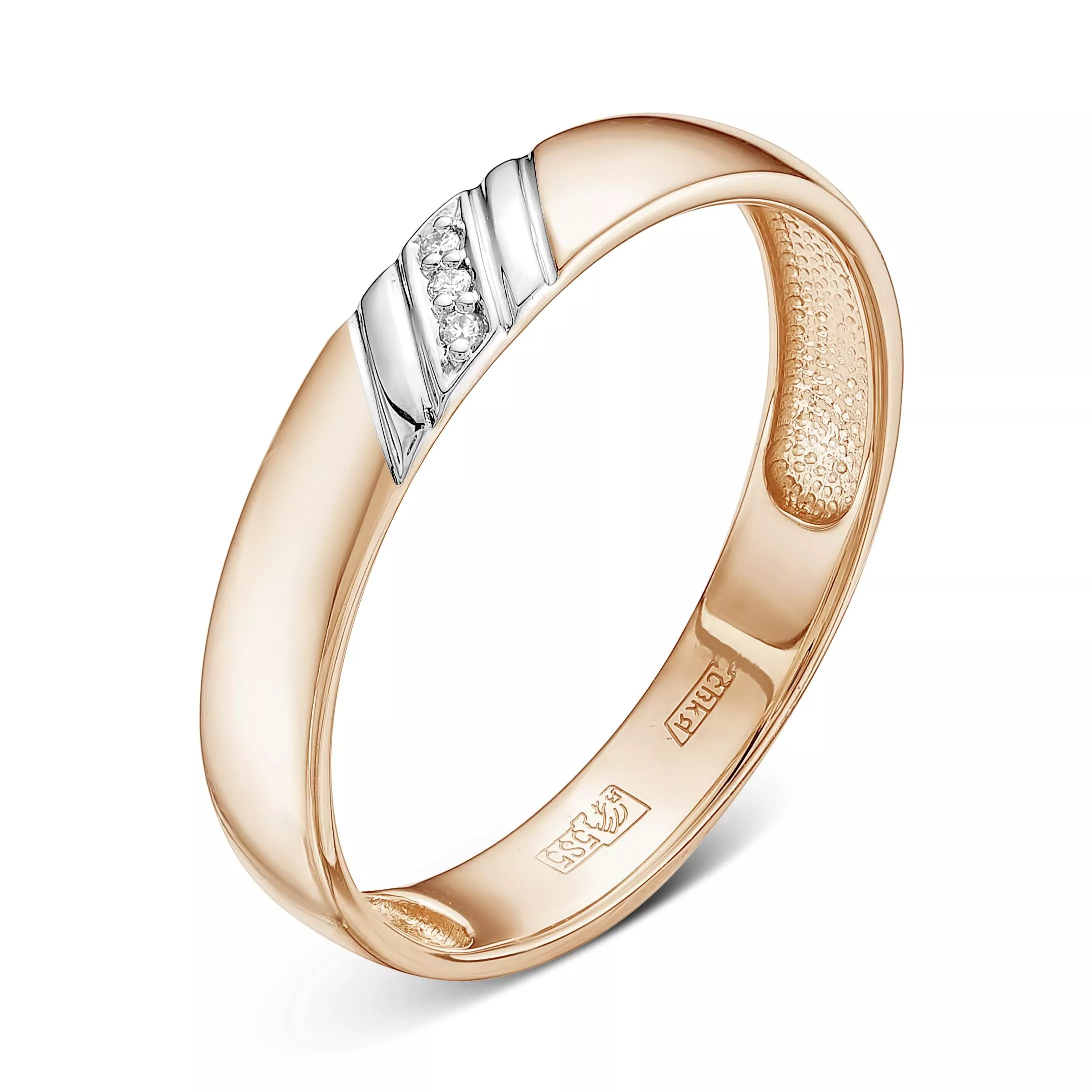 Кольцо из красного золота с бриллиантом V70051510000