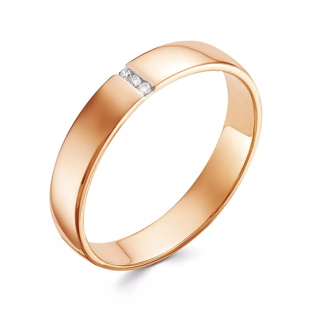 Обручальное кольцо с бриллиантами