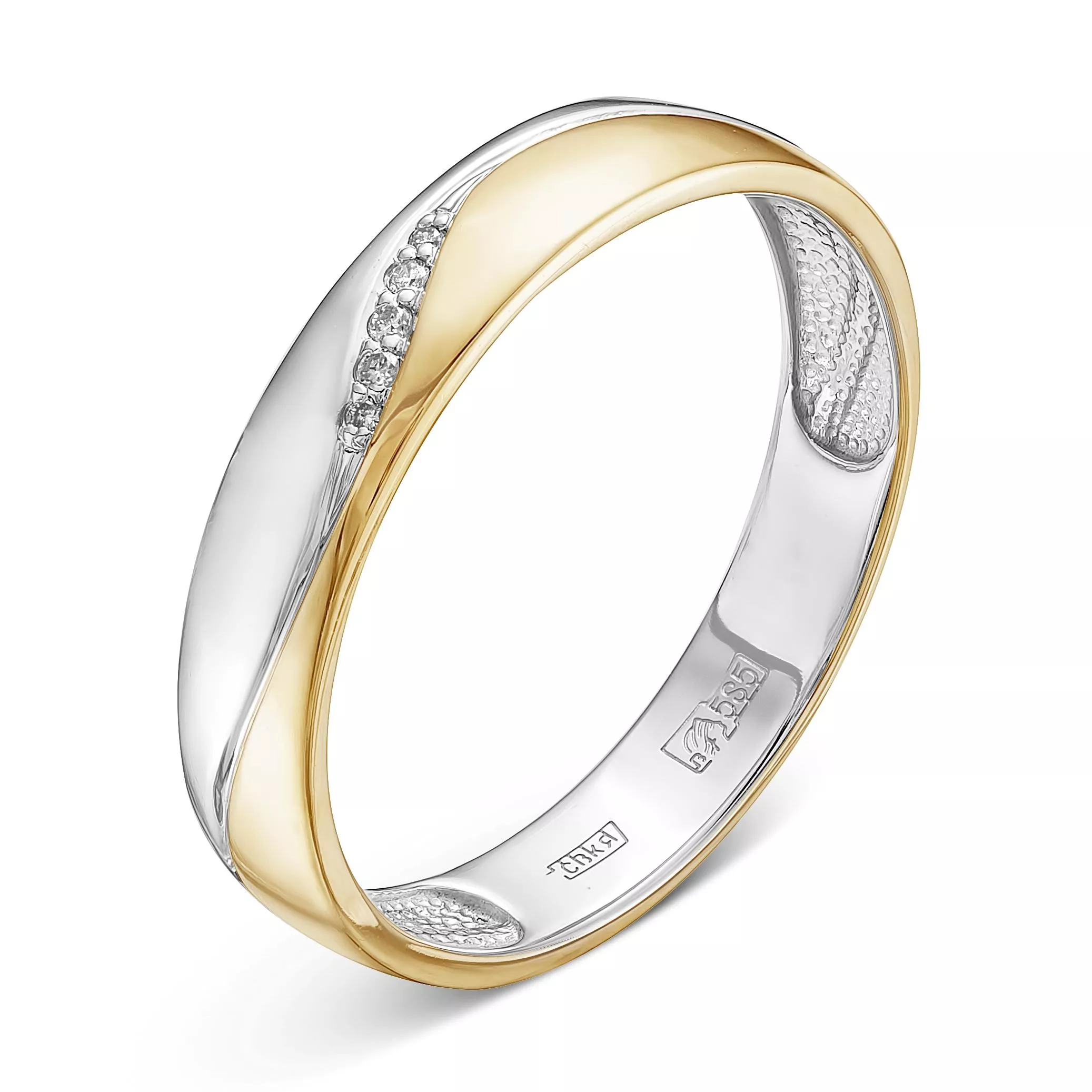 Кольцо из белого золота с бриллиантом V70092530000