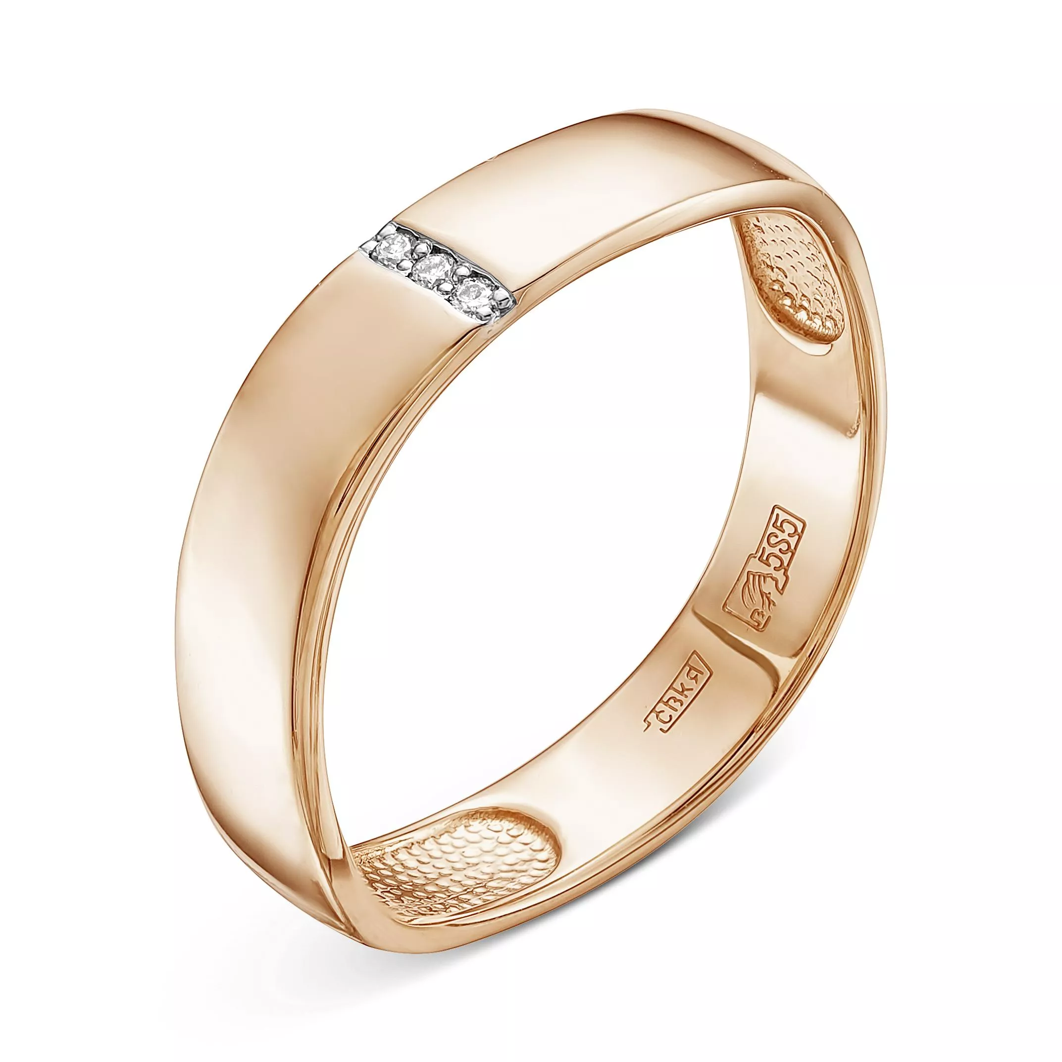 Кольцо из красного золота с бриллиантом V70151510000