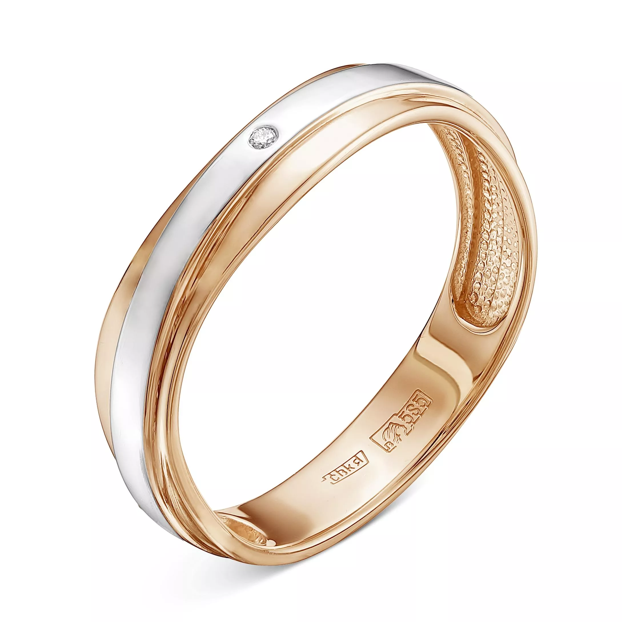 Кольцо из красного золота с бриллиантом V70181510000