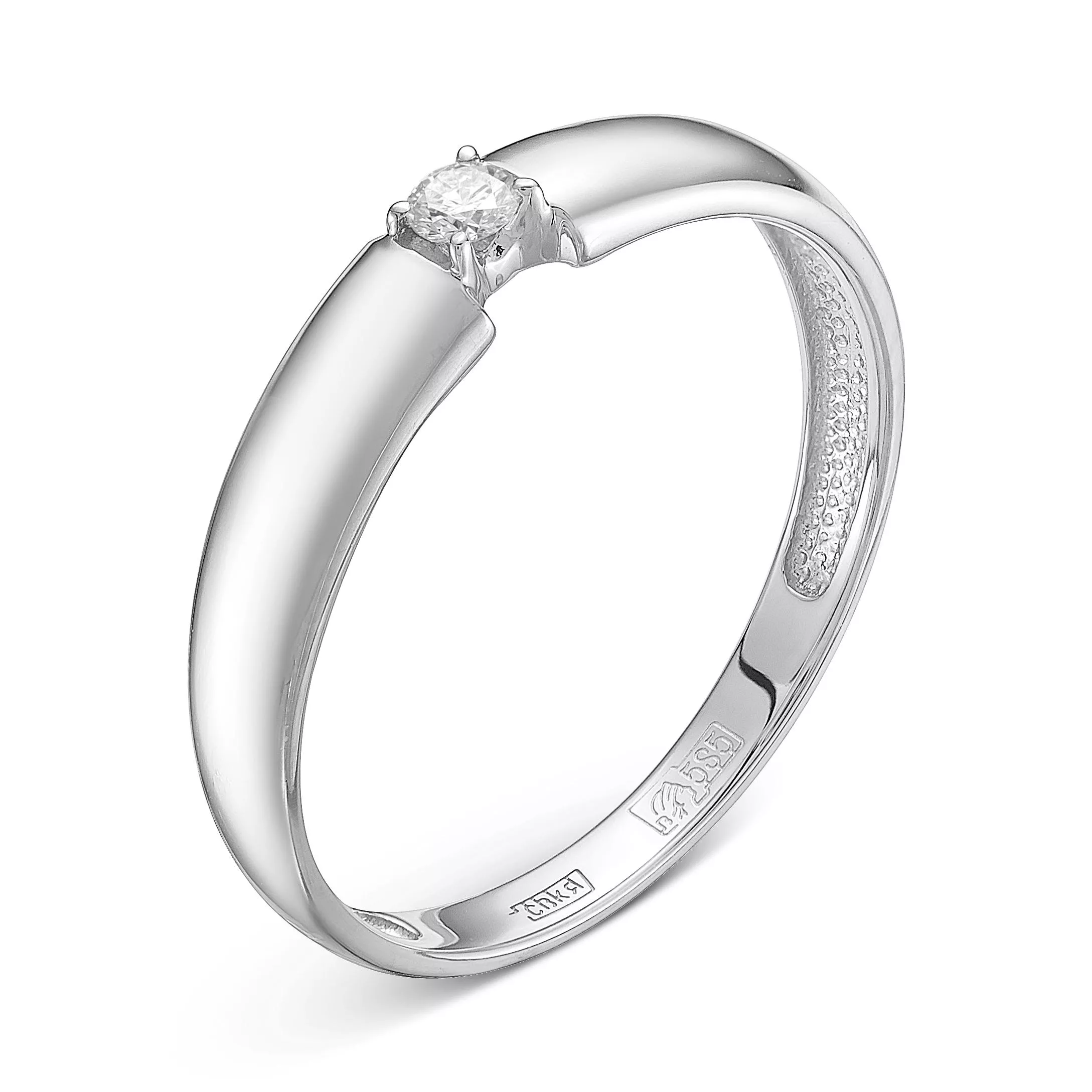 Кольцо из белого золота с бриллиантом V70012510000