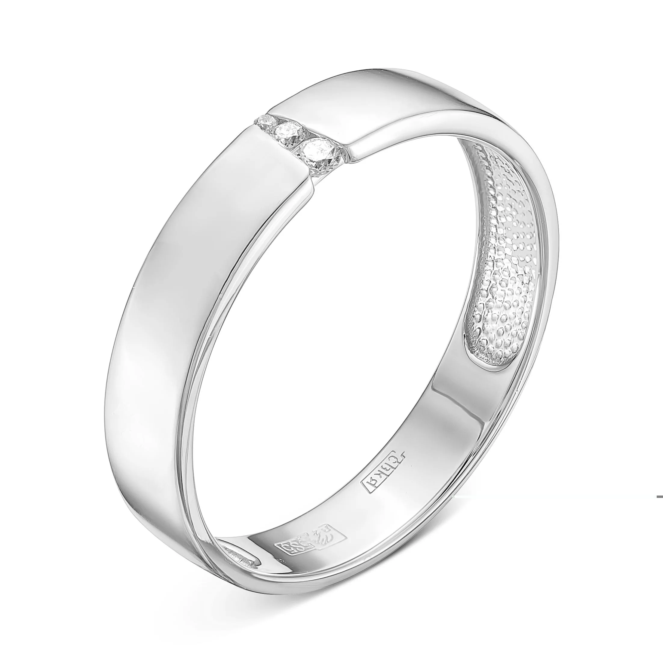 Кольцо из белого золота с бриллиантами