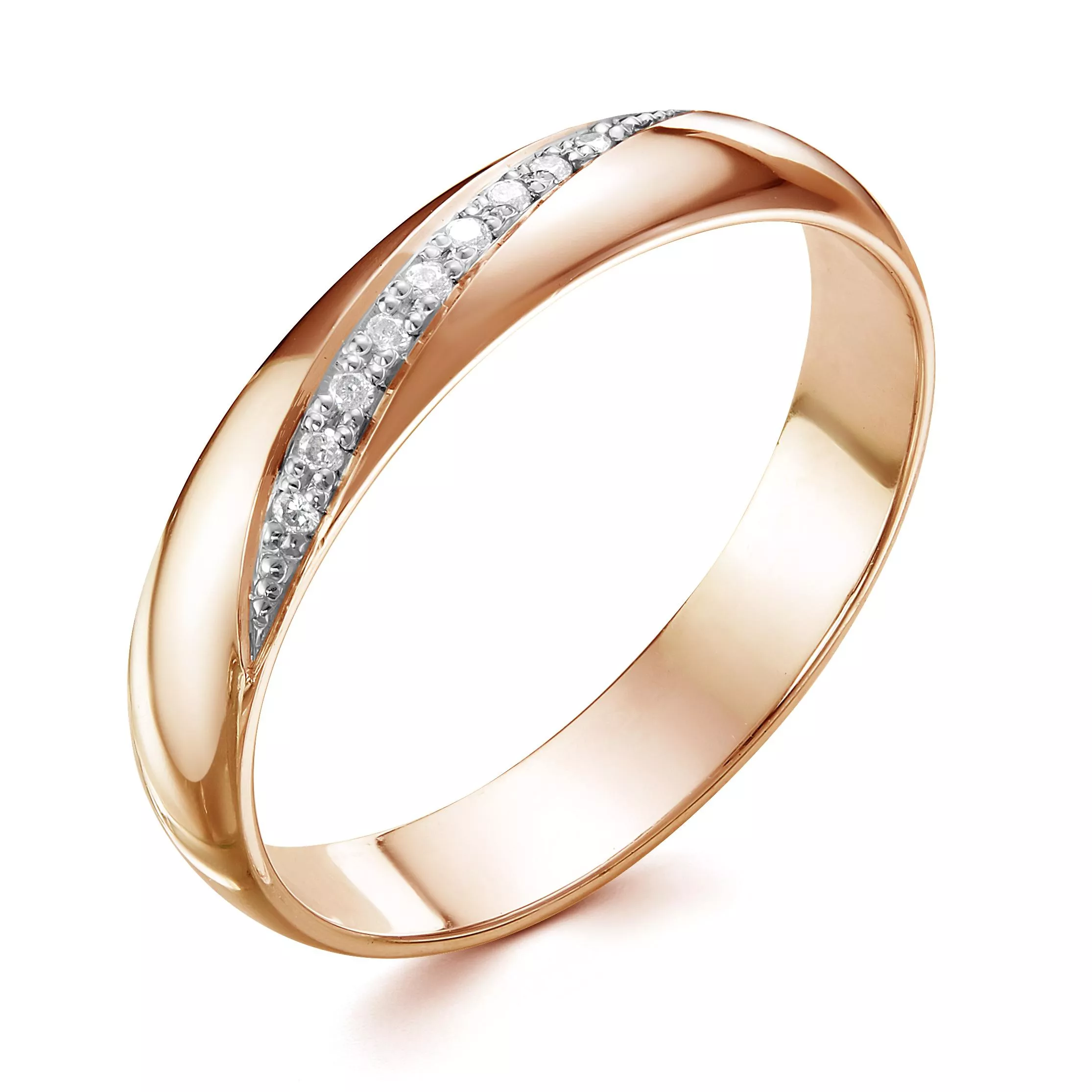 Обручальное кольцо с 12 бриллиантами