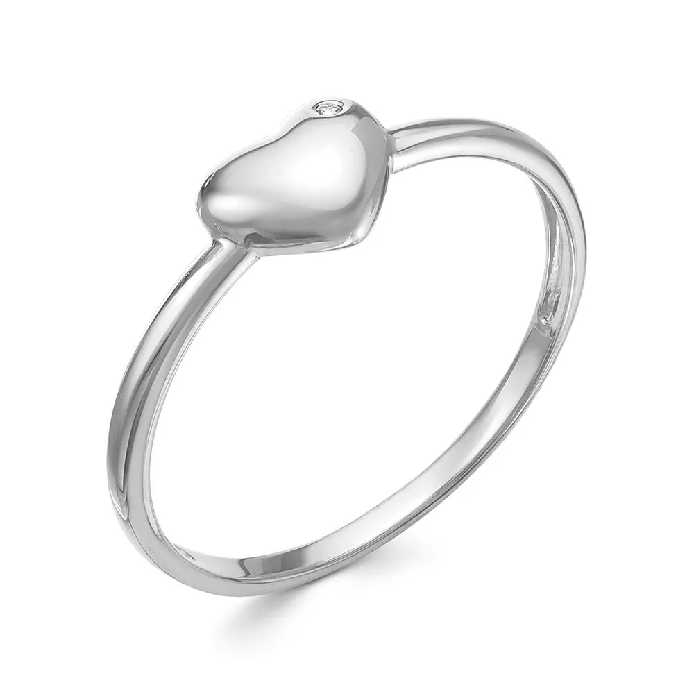 Кольцо из белого золота с бриллиантом V15492510000