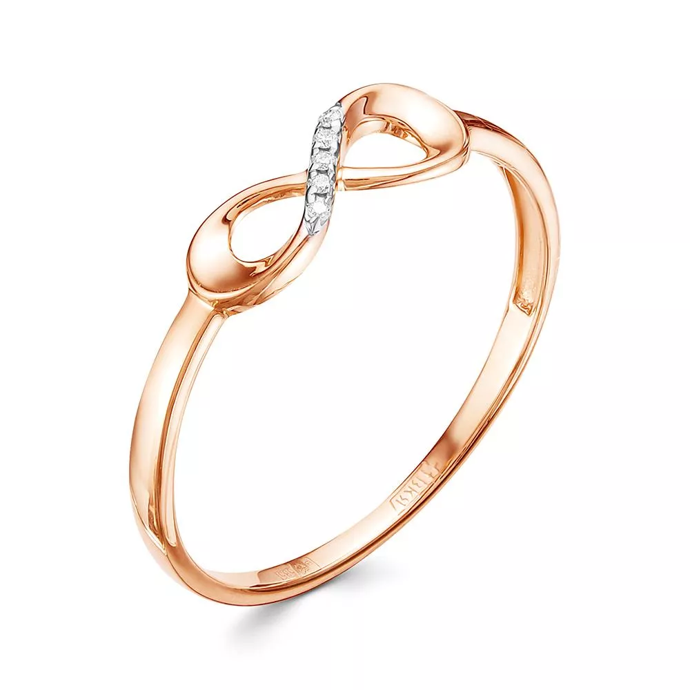 Кольцо из красного золота с бриллиантом V15071510000