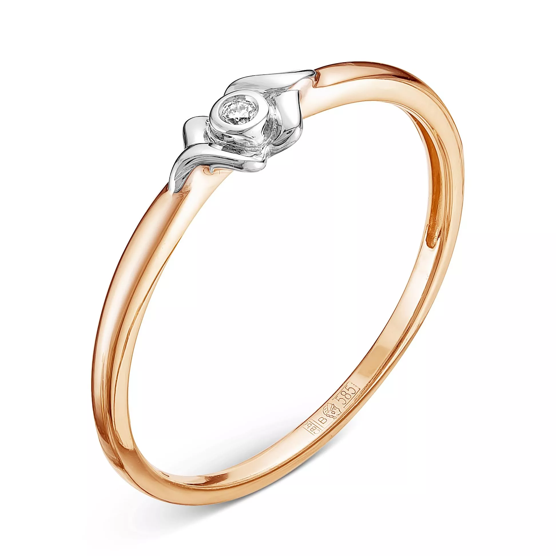 Кольцо из красного золота с бриллиантом V12361510000