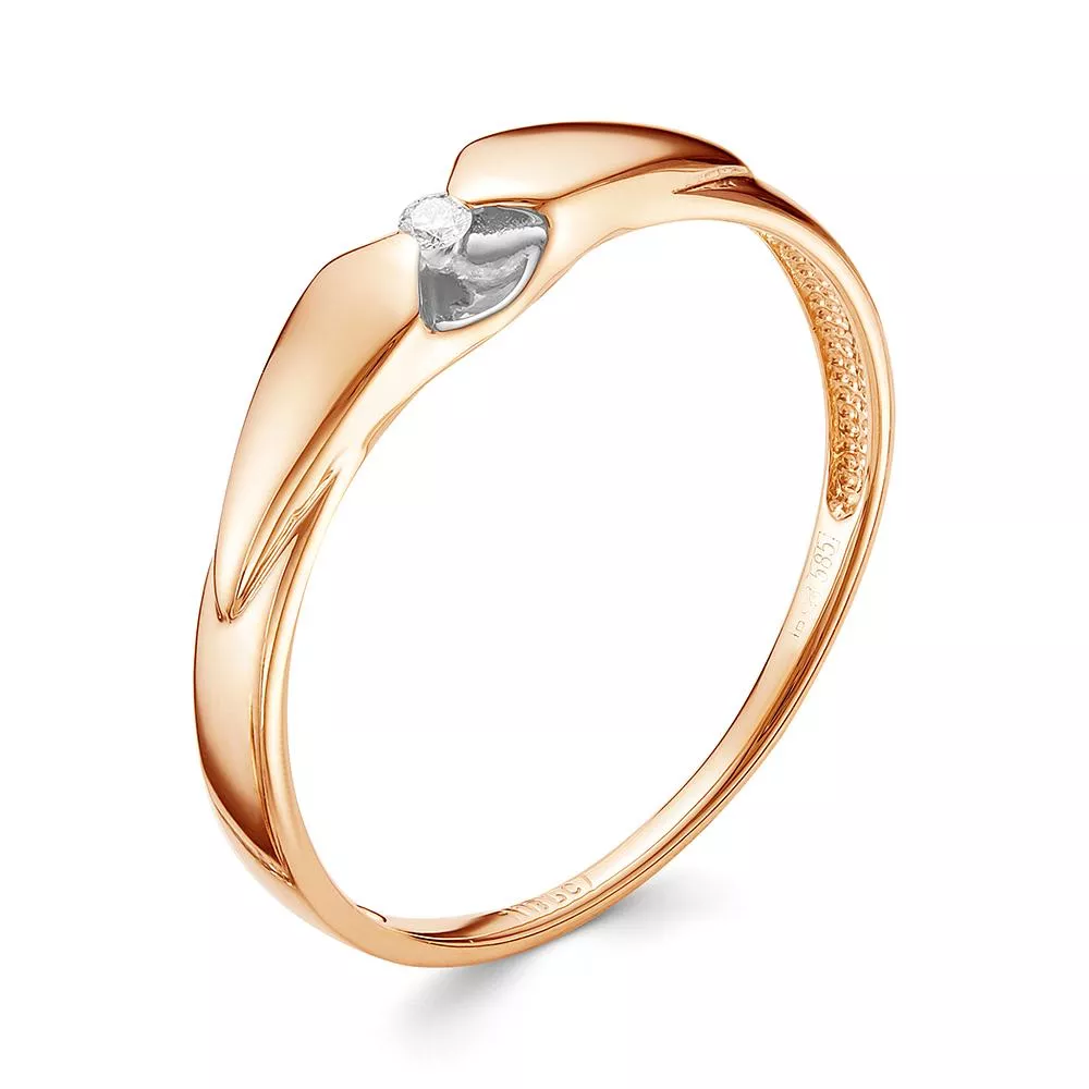 Кольцо из красного золота с бриллиантом V13681510000