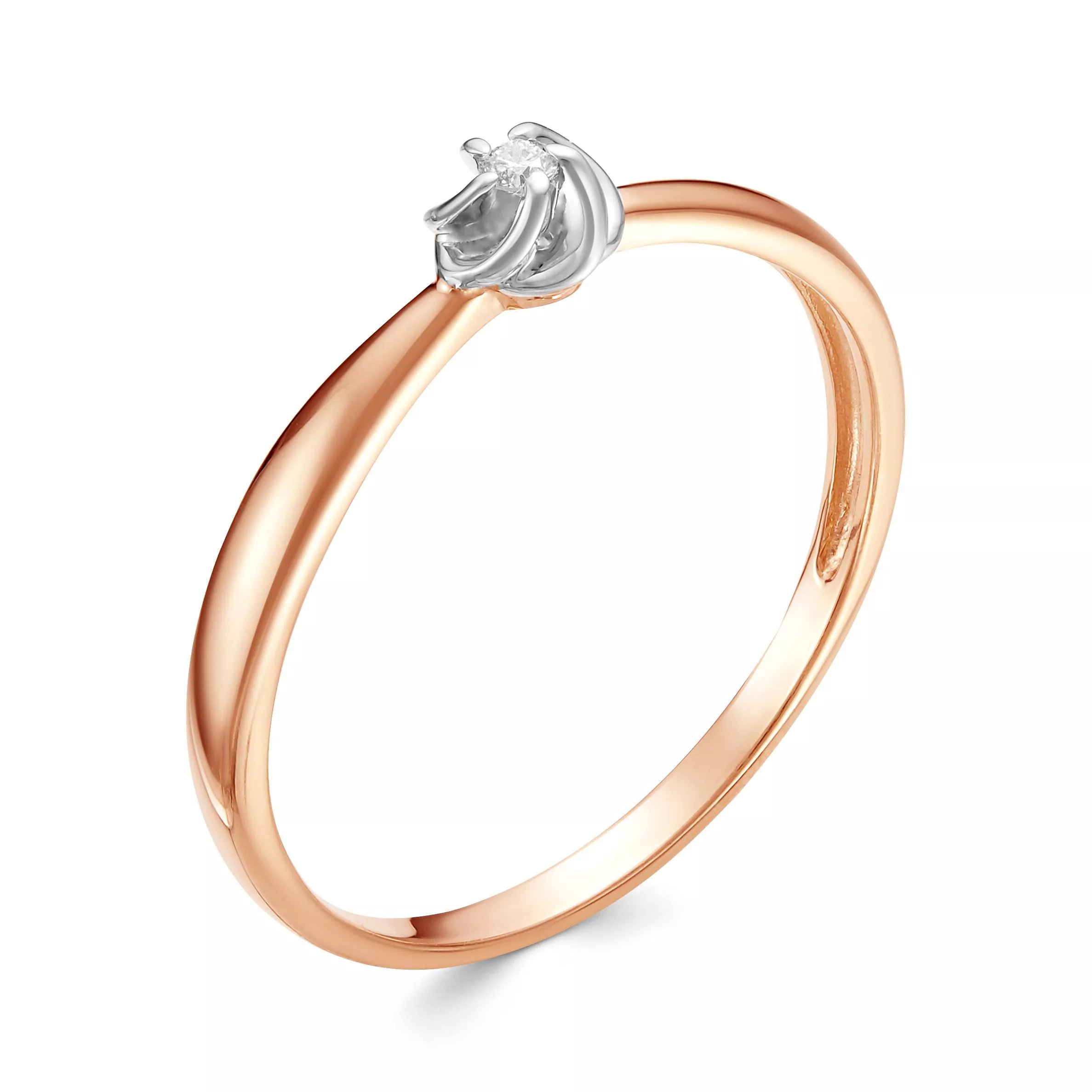 Кольцо из красного золота с бриллиантом V15901510000