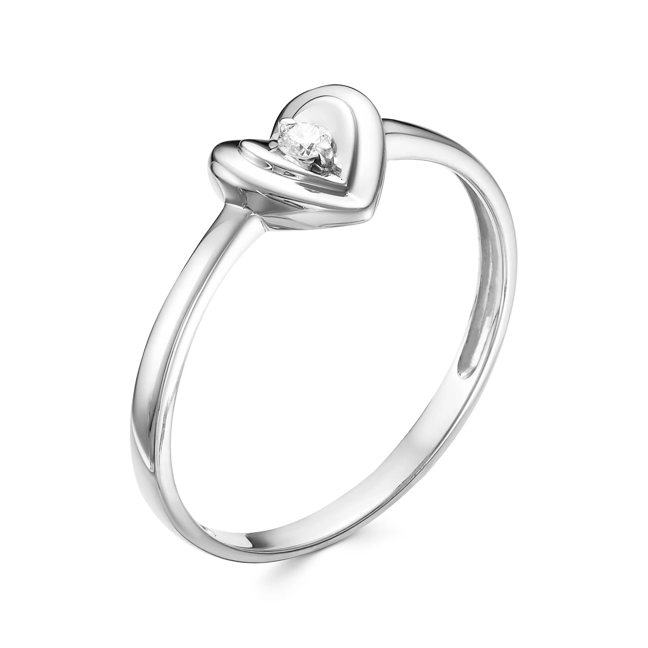 Кольцо из белого золота с бриллиантом V15532510000