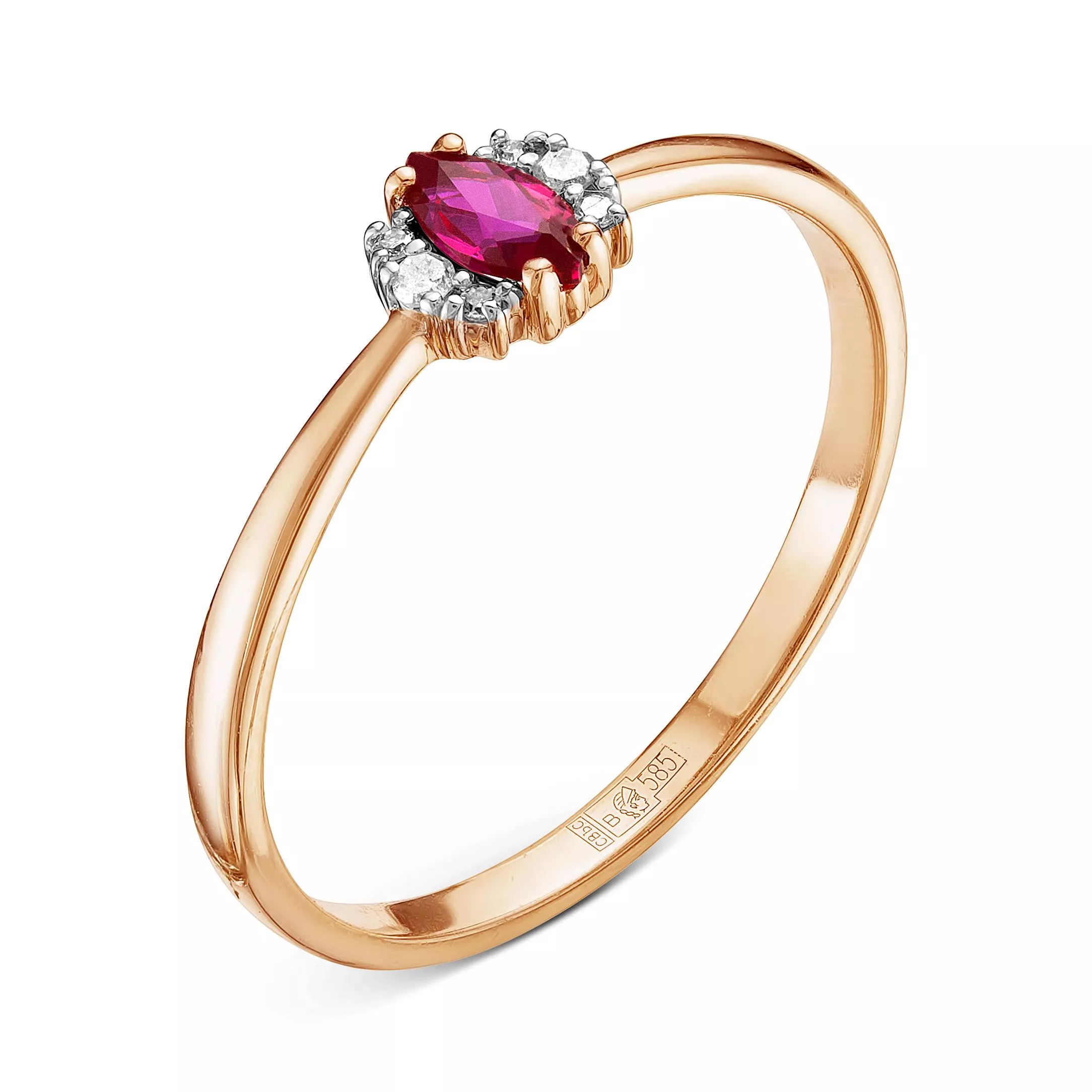 Кольцо из красного золота с рубином V11381511800