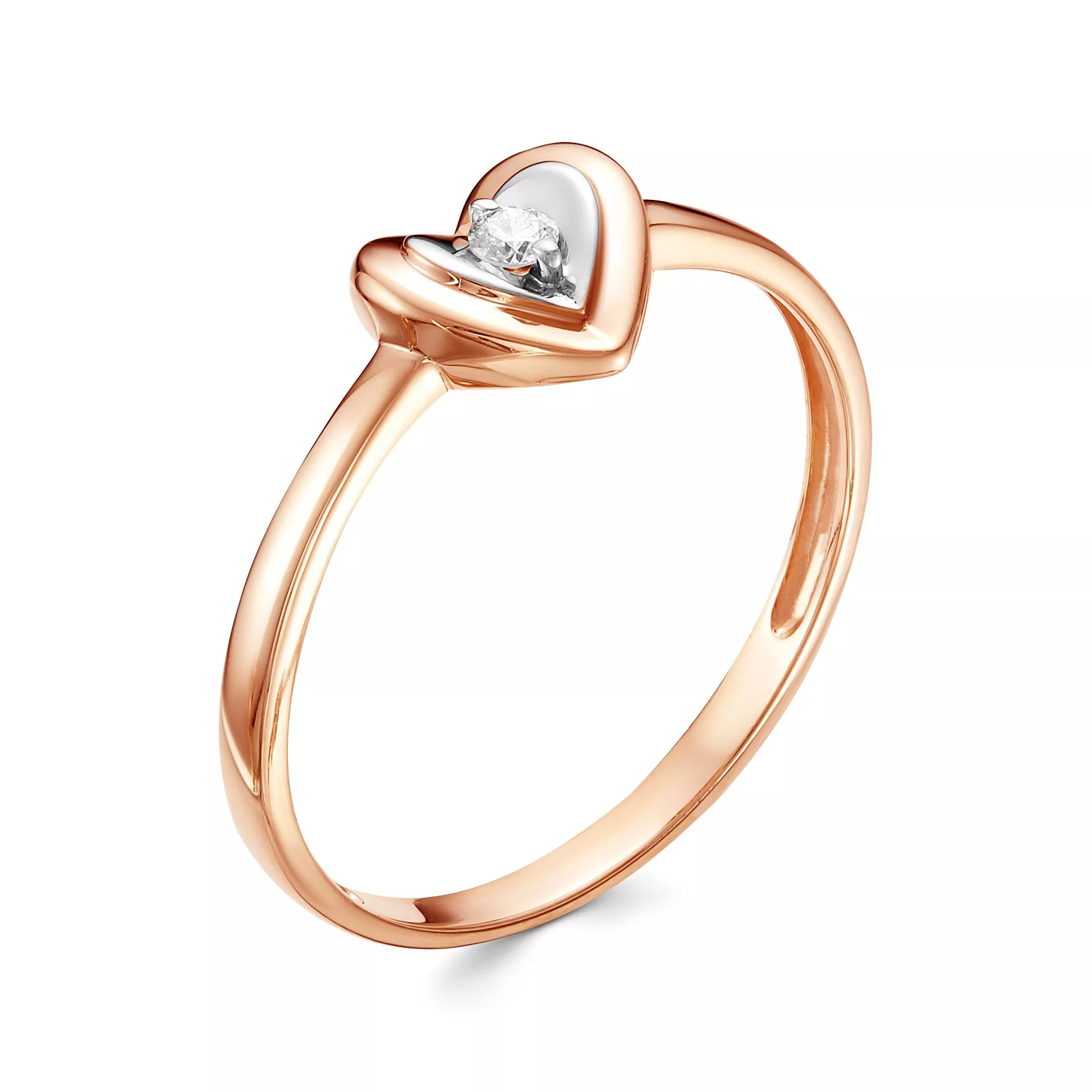 Кольцо из красного золота с бриллиантом V15531510000