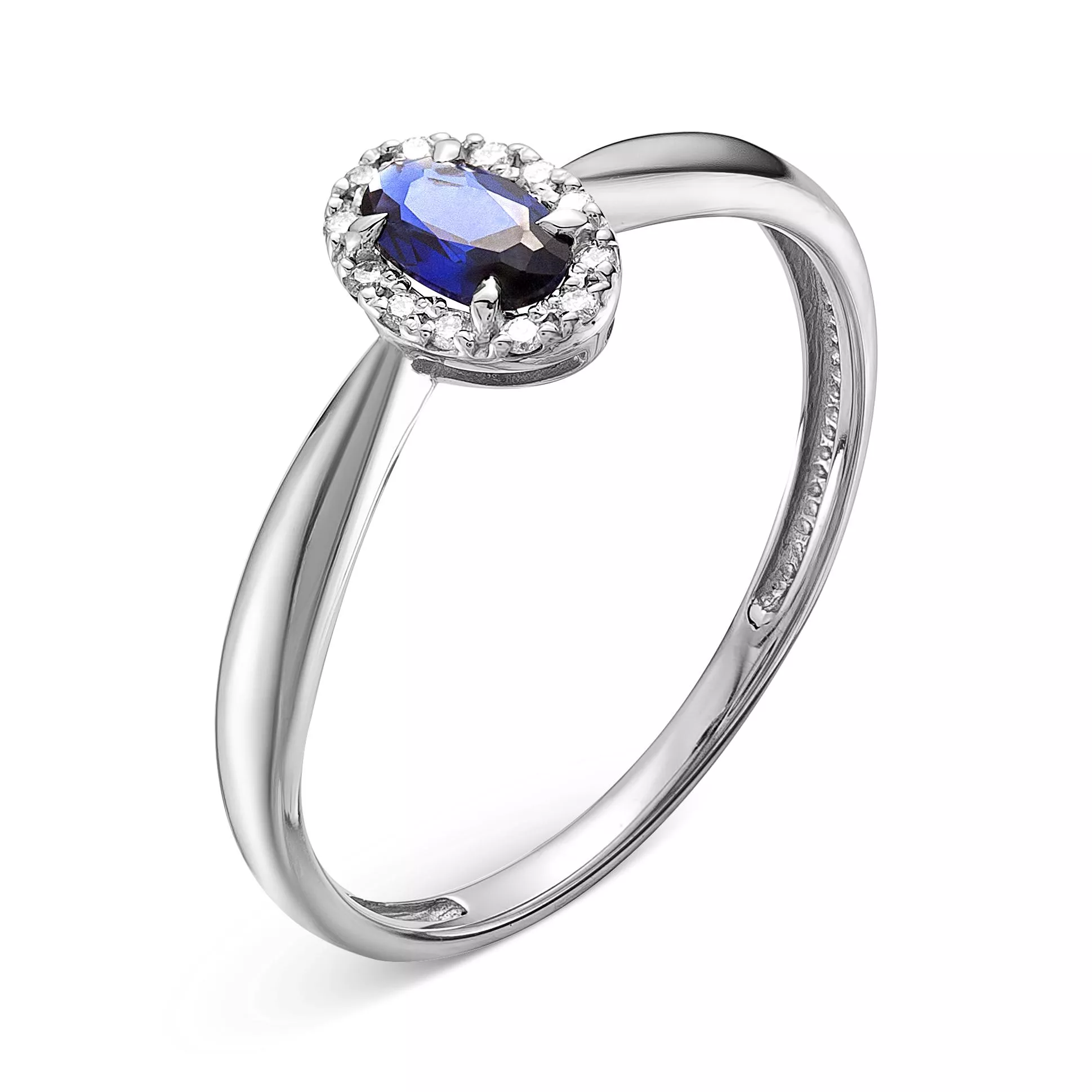 Кольцо из белого золота с сапфиром V10222511600