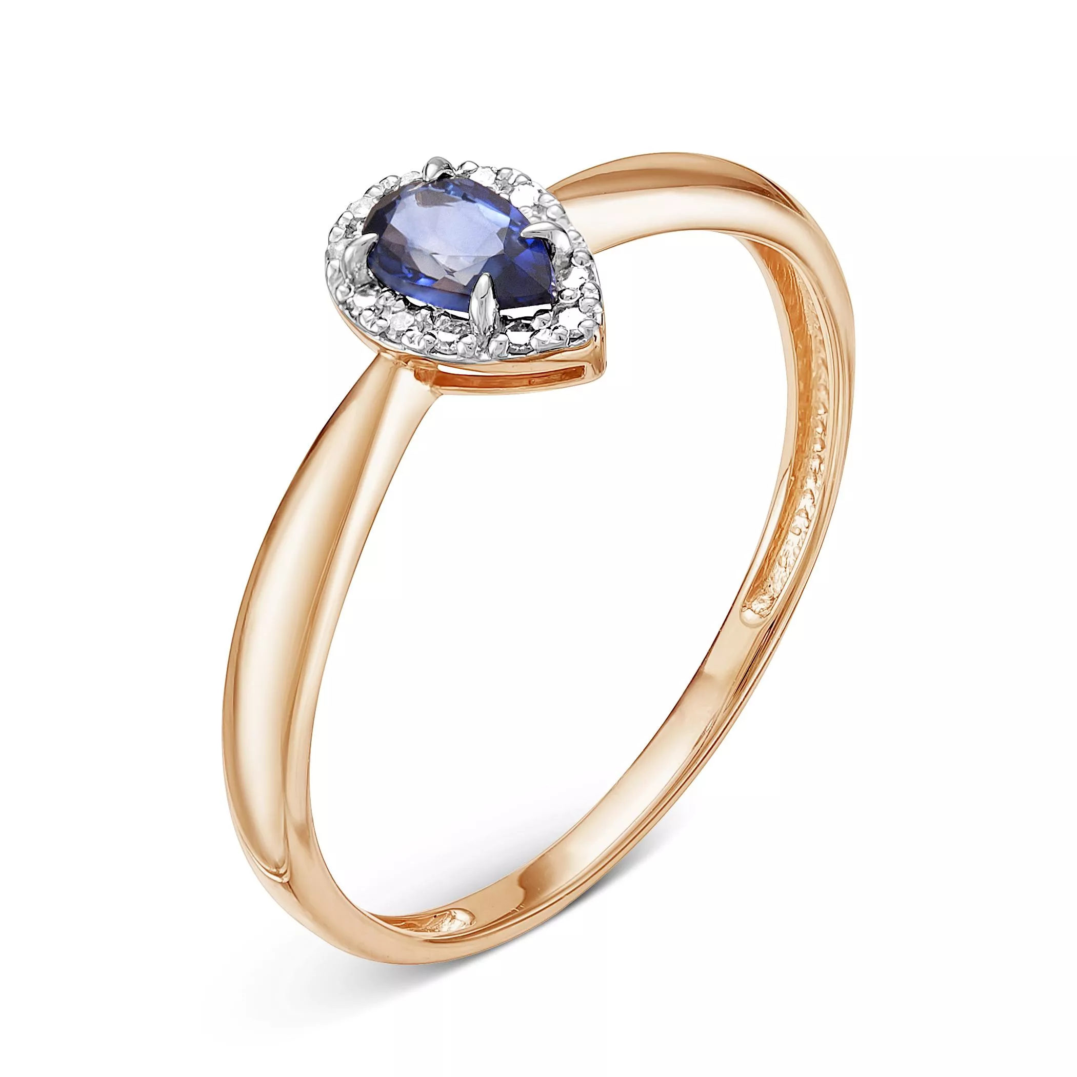 Кольцо из красного золота с сапфиром V10241511600