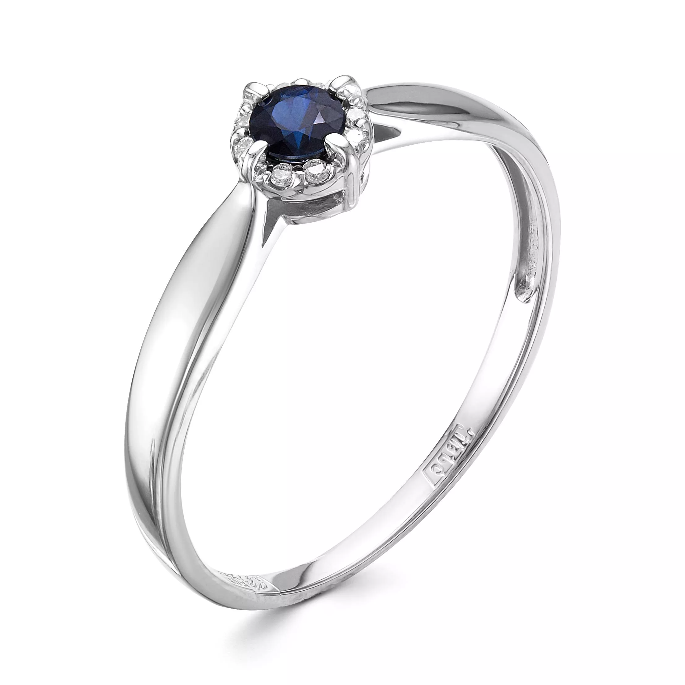 Кольцо из белого золота с сапфиром V14092511300