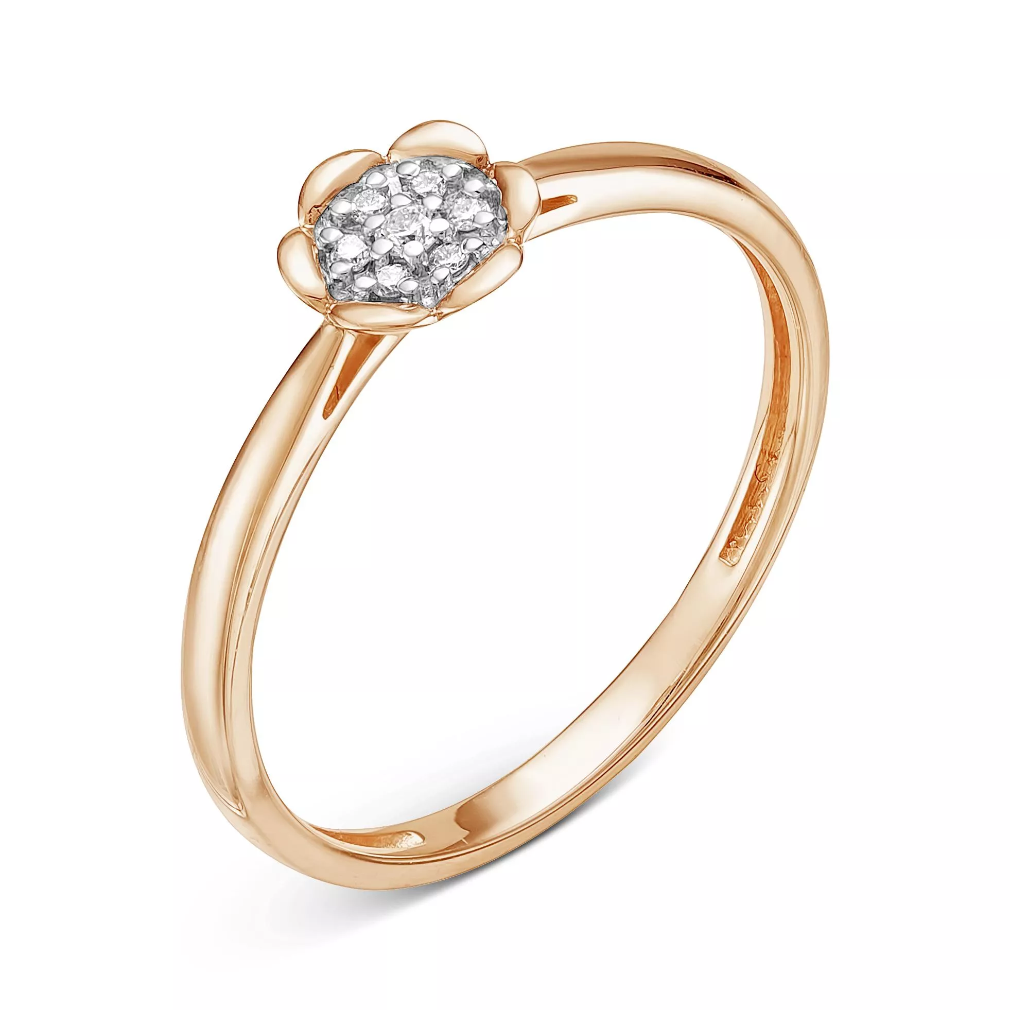 Кольцо из красного золота с бриллиантом V10651510000