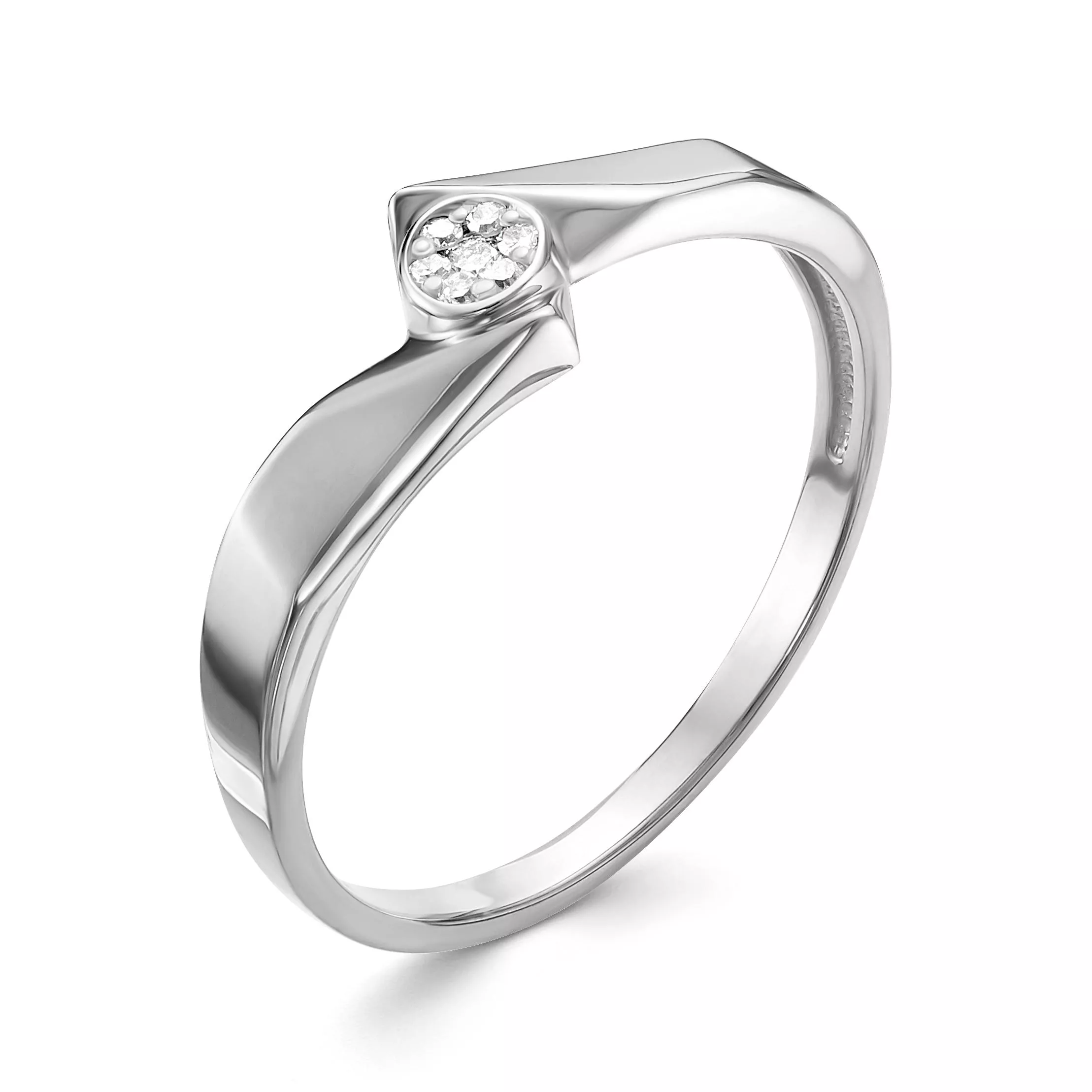 Кольцо из белого золота с бриллиантом V17152514600