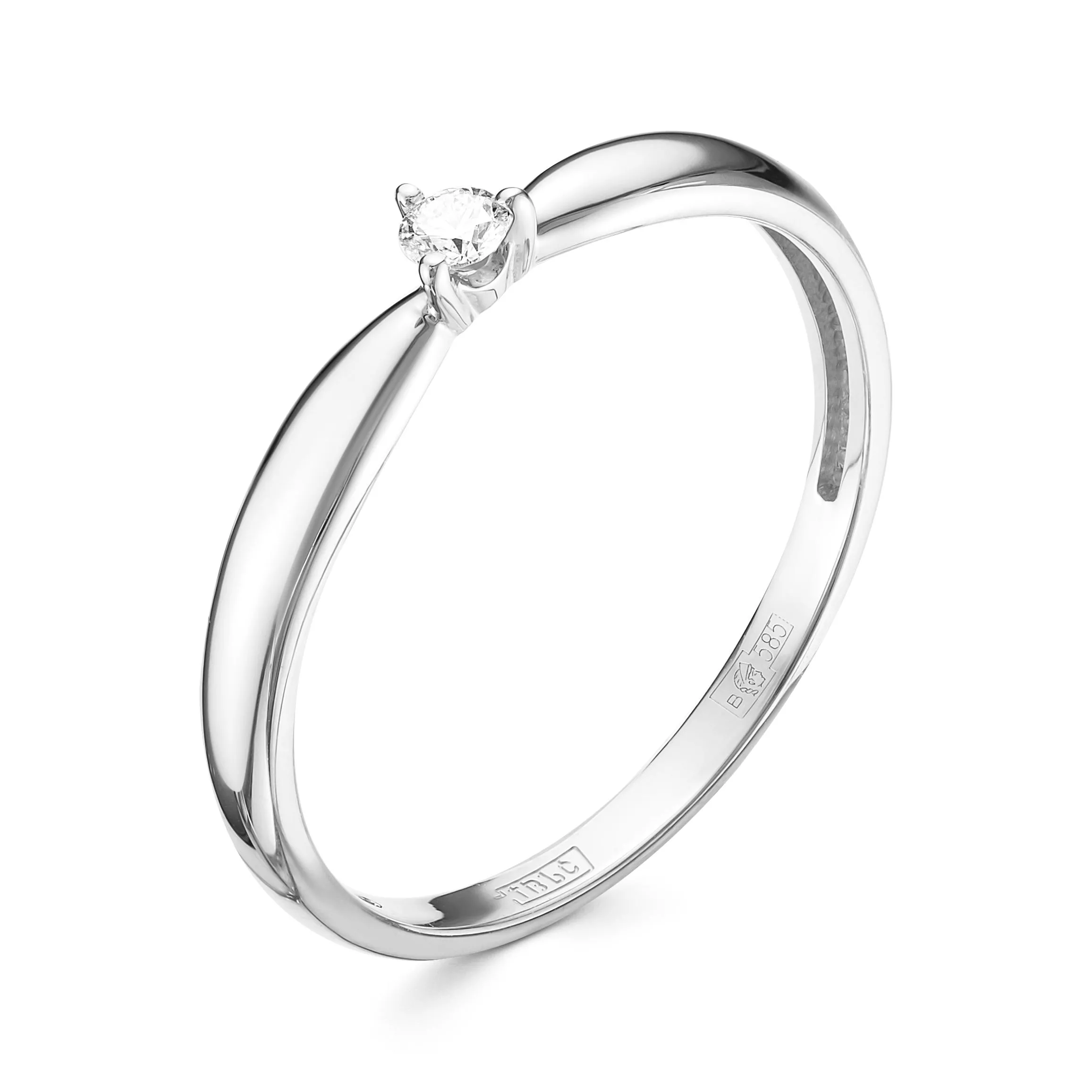 Кольцо из белого золота с бриллиантом V12772510000