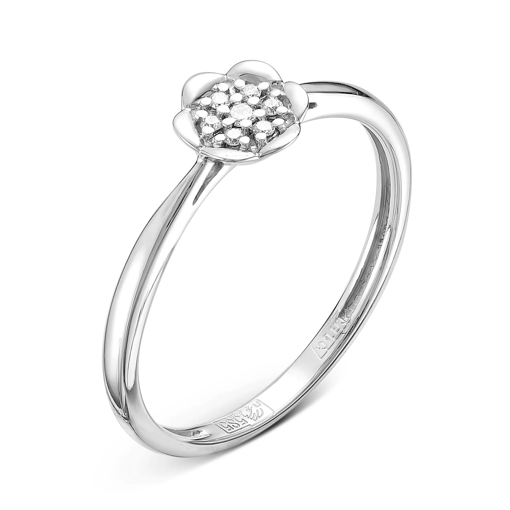 Кольцо из белого золота с бриллиантом V10652510000