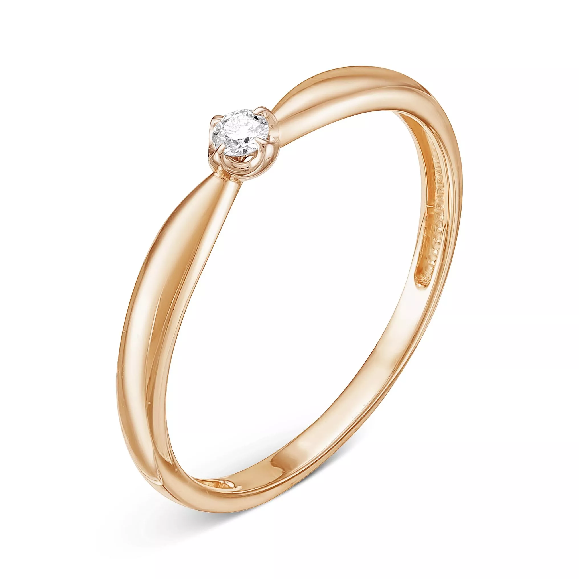 Кольцо из красного золота с бриллиантом V10541500000