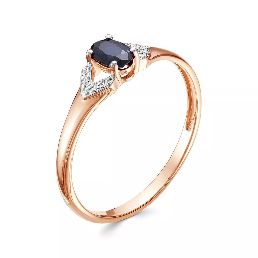 Кольцо из красного золота с сапфиром V15561510300