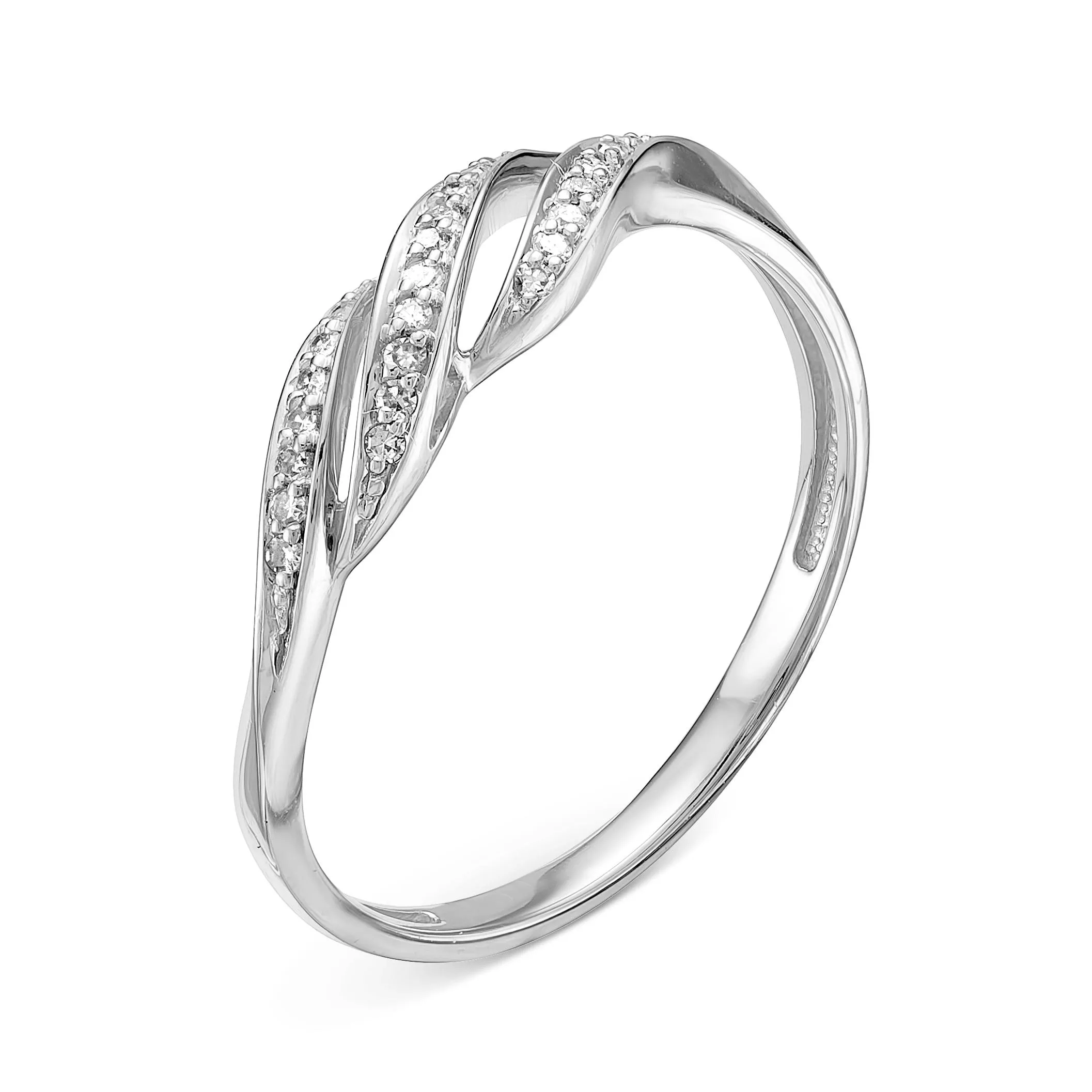 Кольцо из белого золота с бриллиантом V10472510100