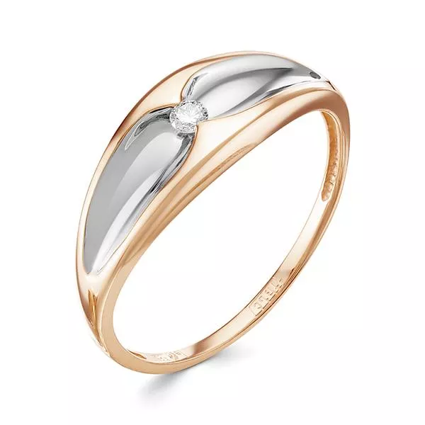 Кольцо из красного золота с бриллиантом V13711510000