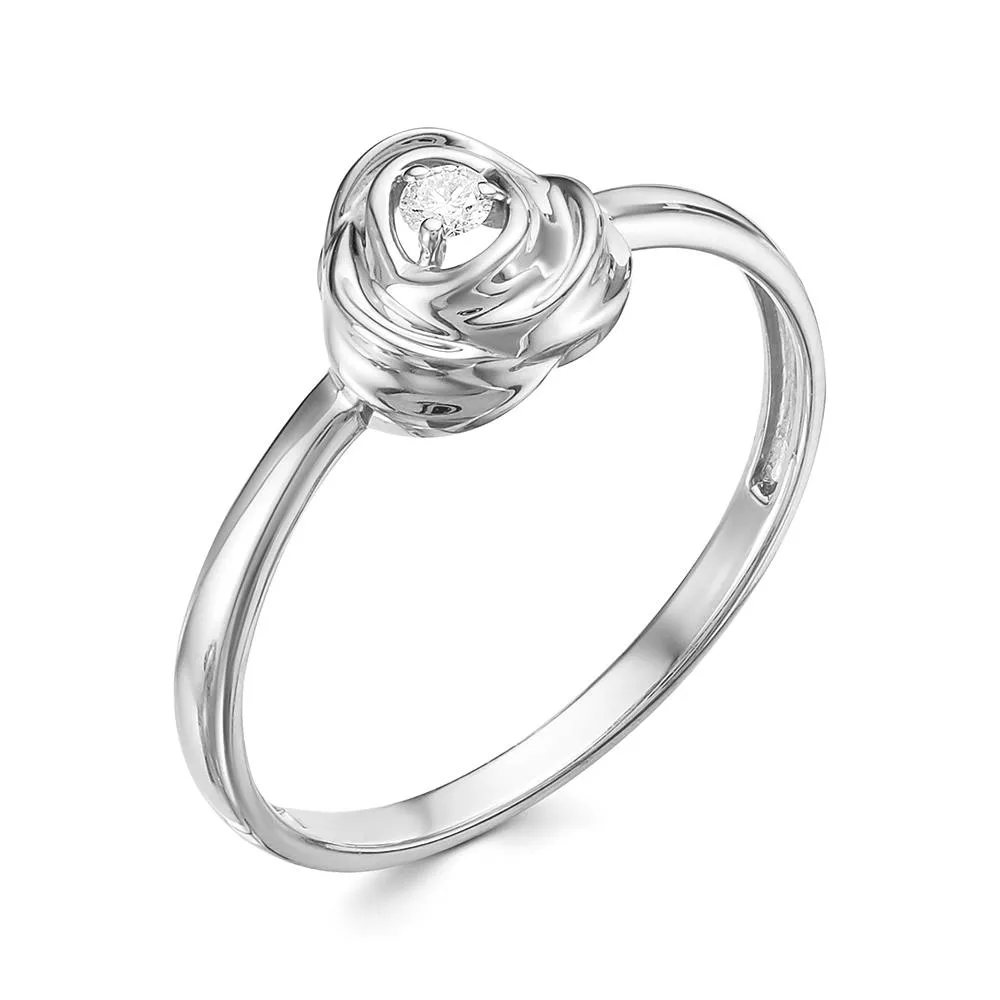 Кольцо из белого золота с бриллиантом V15462510000
