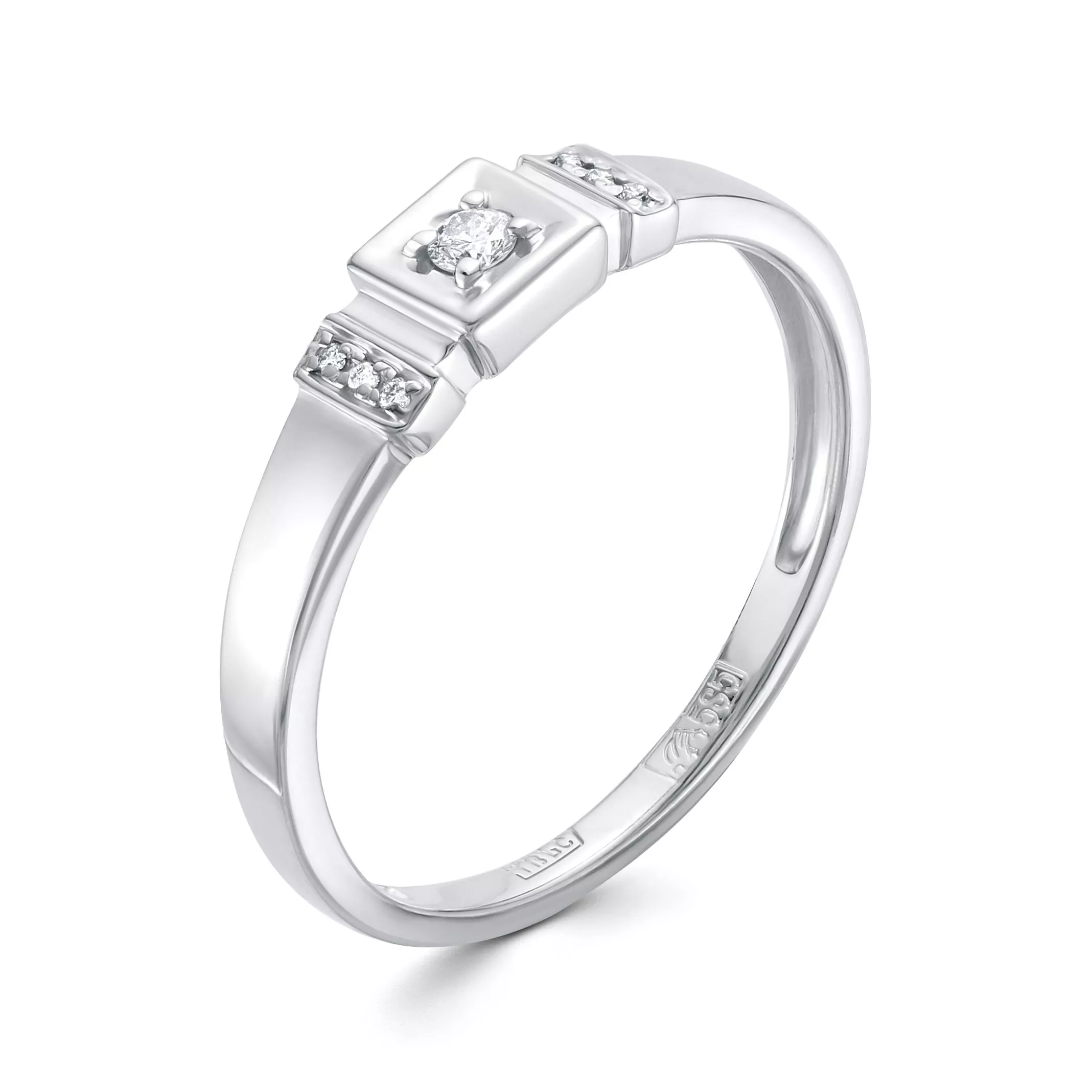 Кольцо из белого золота с бриллиантом V13912510000