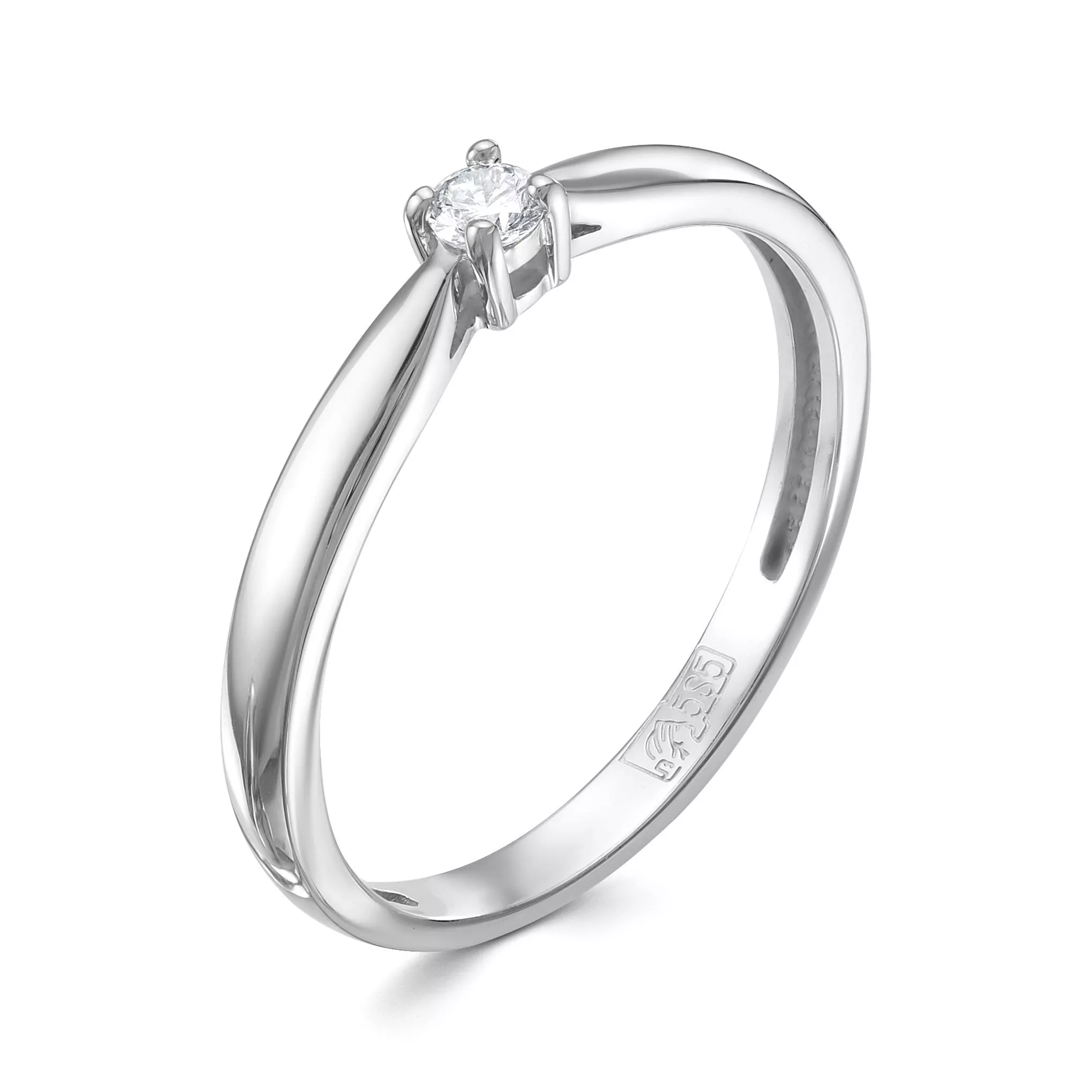 Кольцо из белого золота с бриллиантом V12752510000