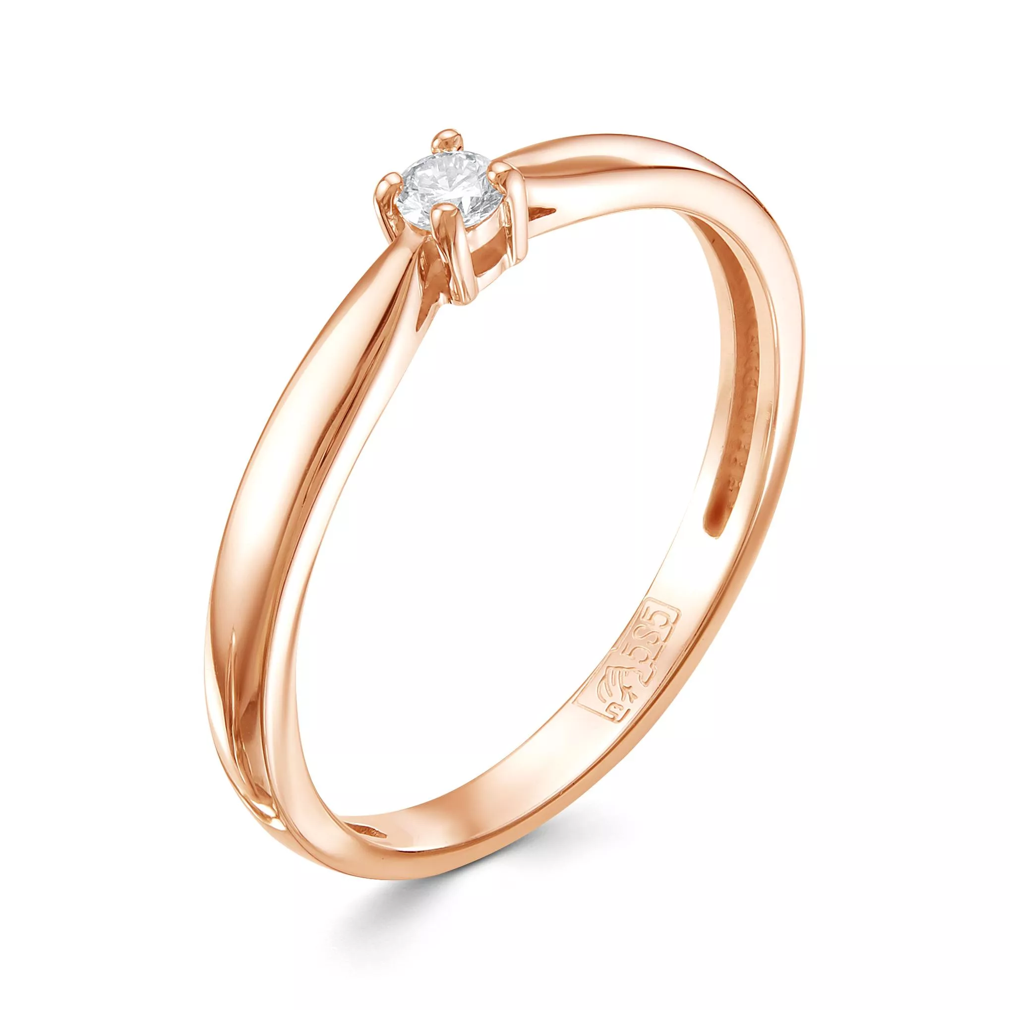 Кольцо из красного золота с бриллиантом V12751500000