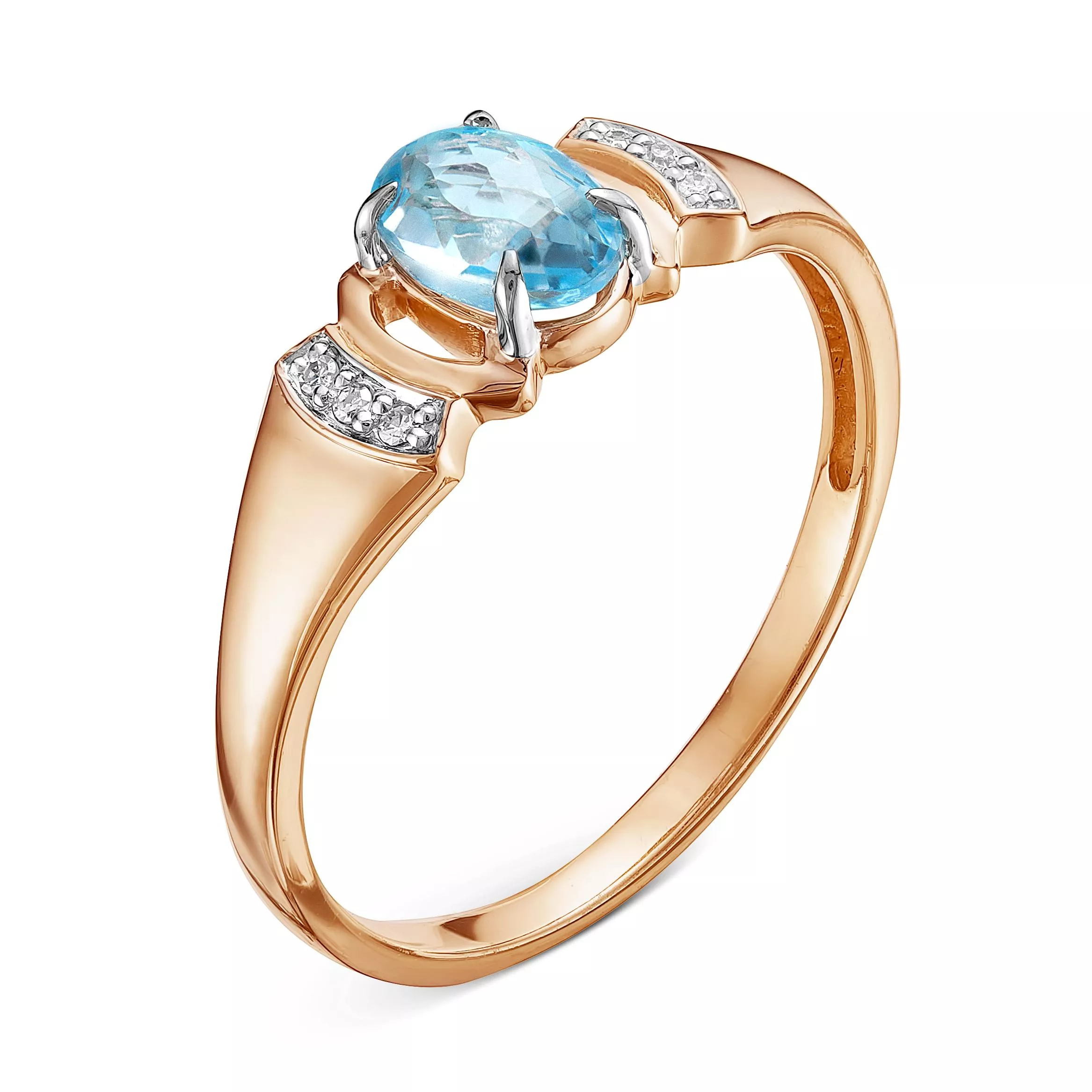 Кольцо из красного золота с топазом V10791512000