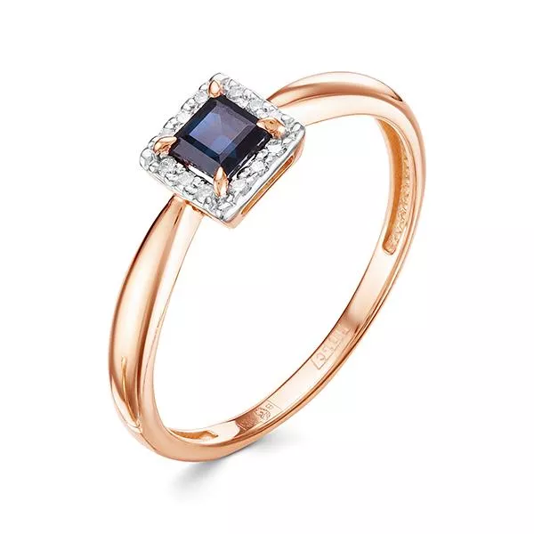 Кольцо из красного золота с сапфиром V10271511600
