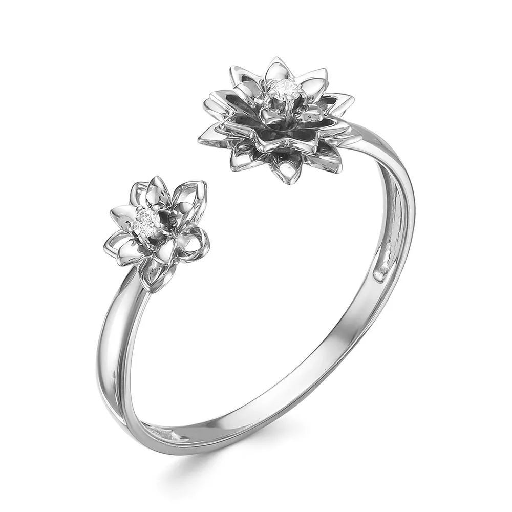 Кольцо из белого золота с бриллиантом V15452510000