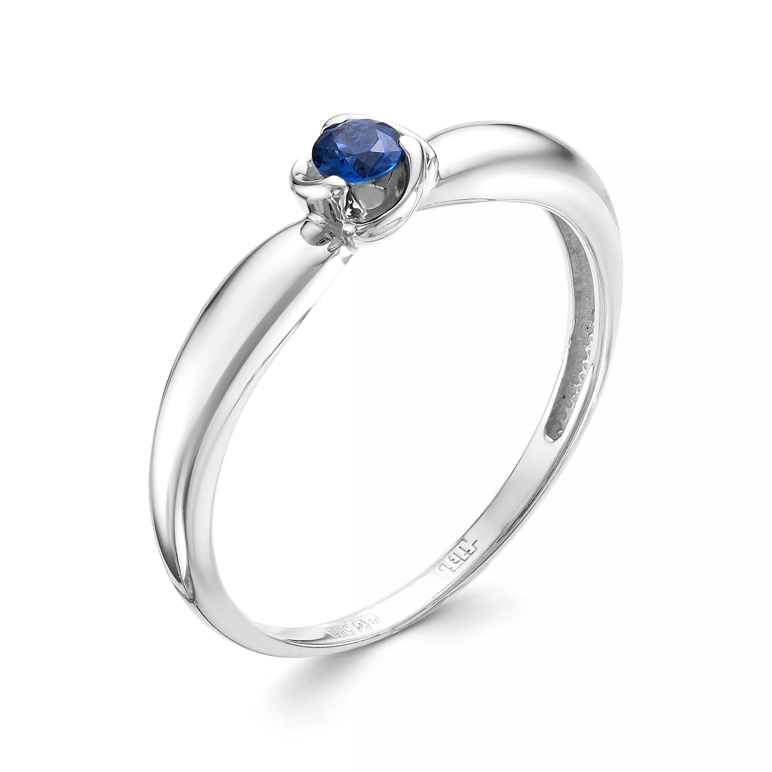 Кольцо из белого золота с сапфиром V11292511000