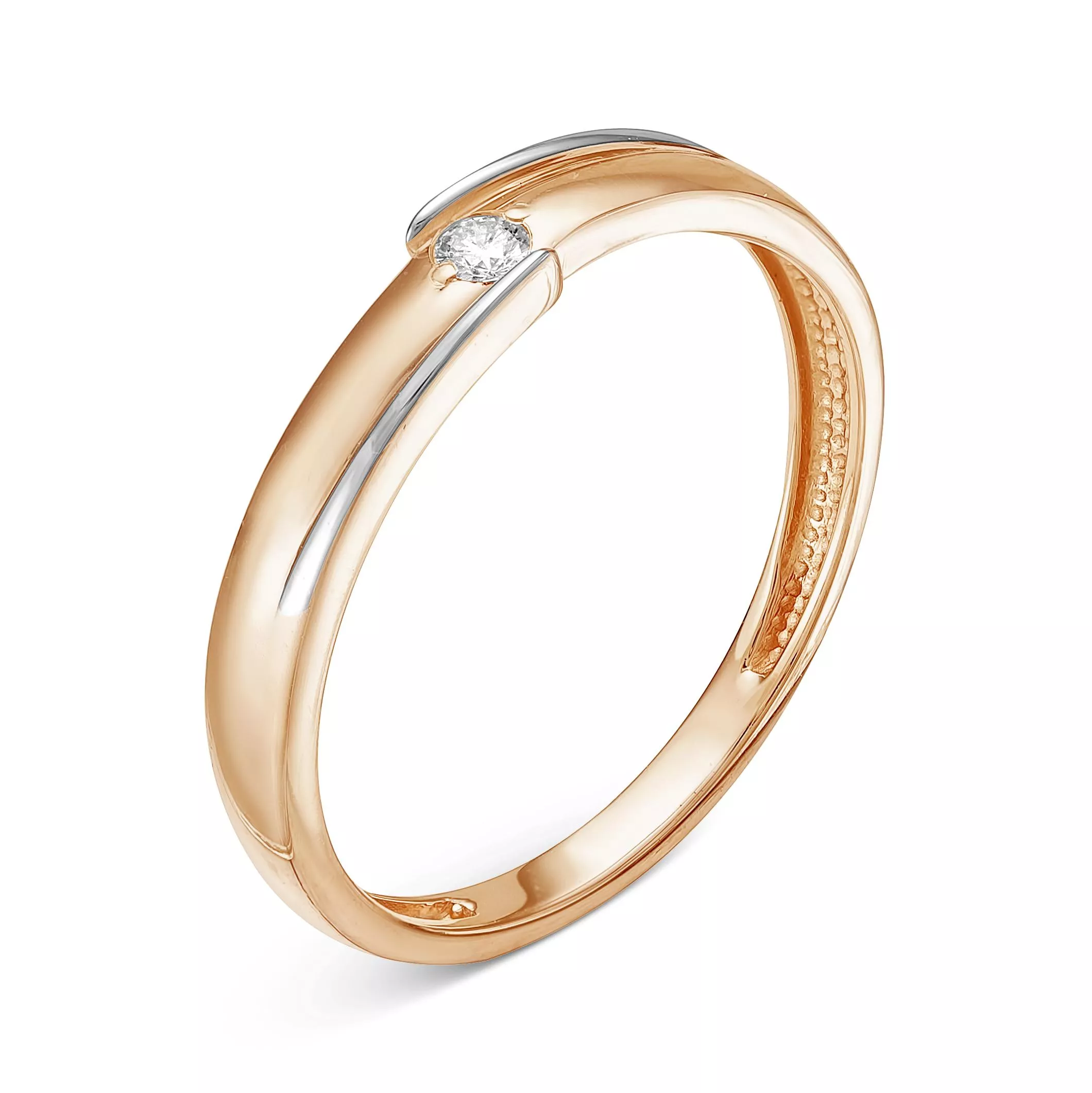 Кольцо из красного золота с бриллиантом V10611510000