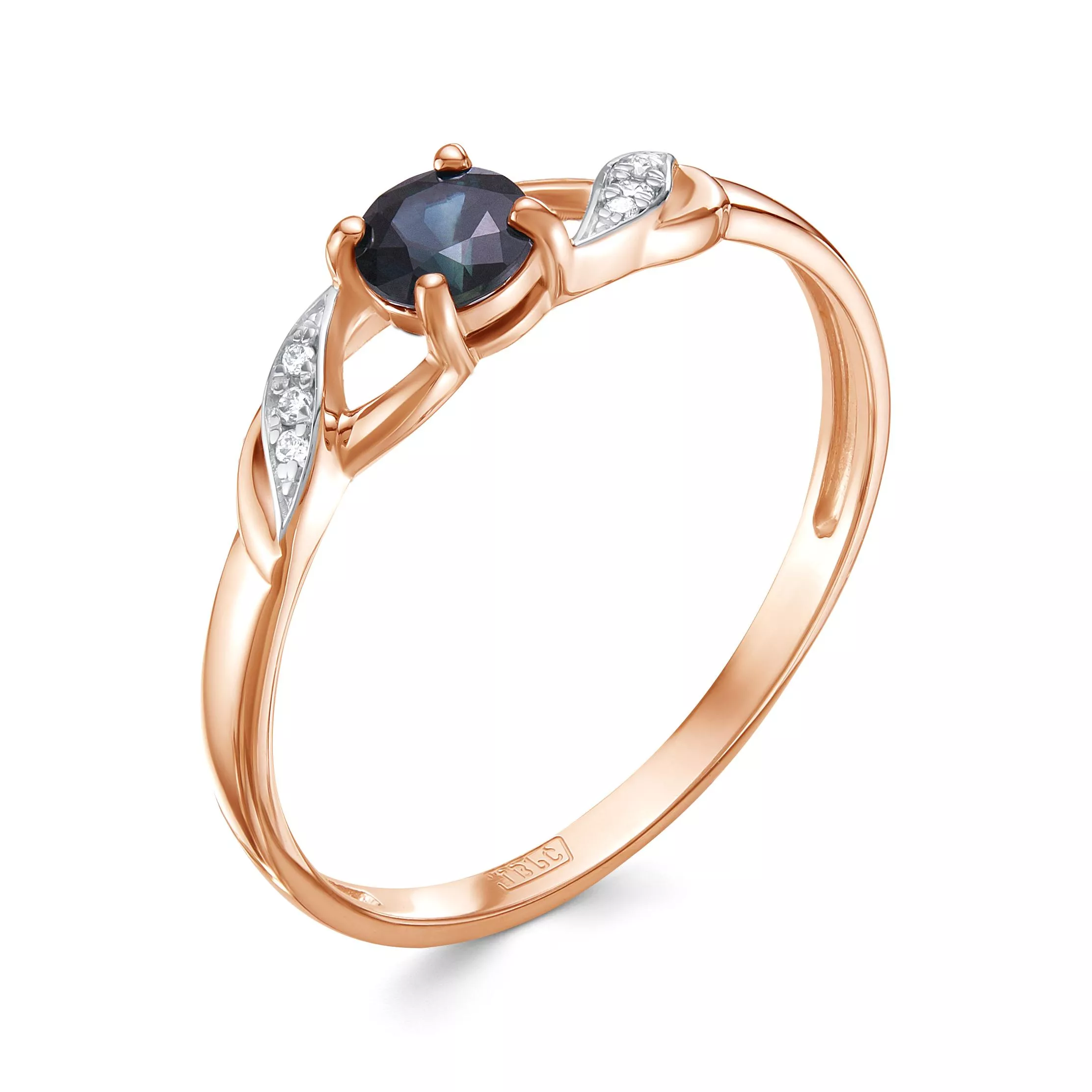 Кольцо из красного золота с сапфиром V15551510300