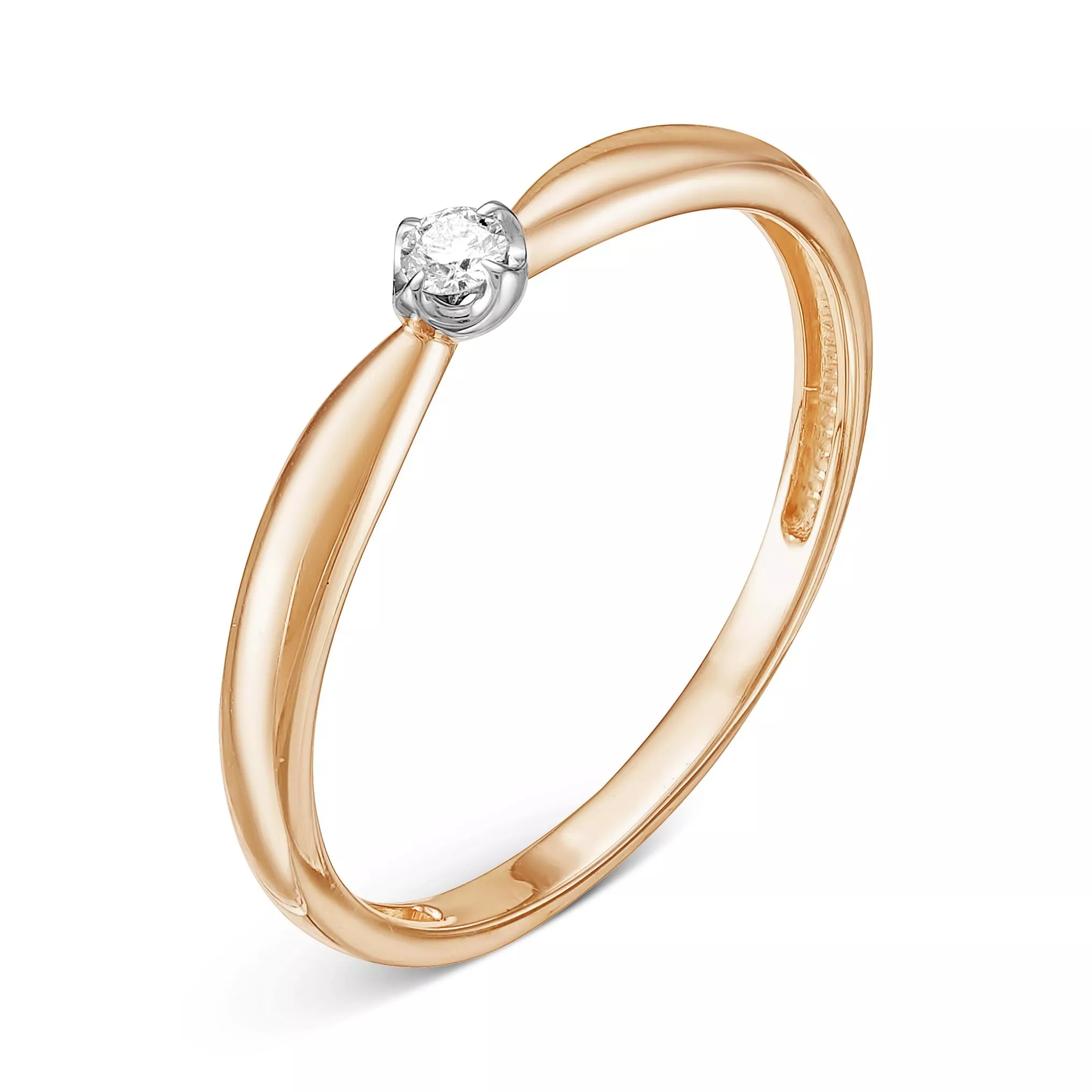 Кольцо из красного золота с бриллиантом V10541510000